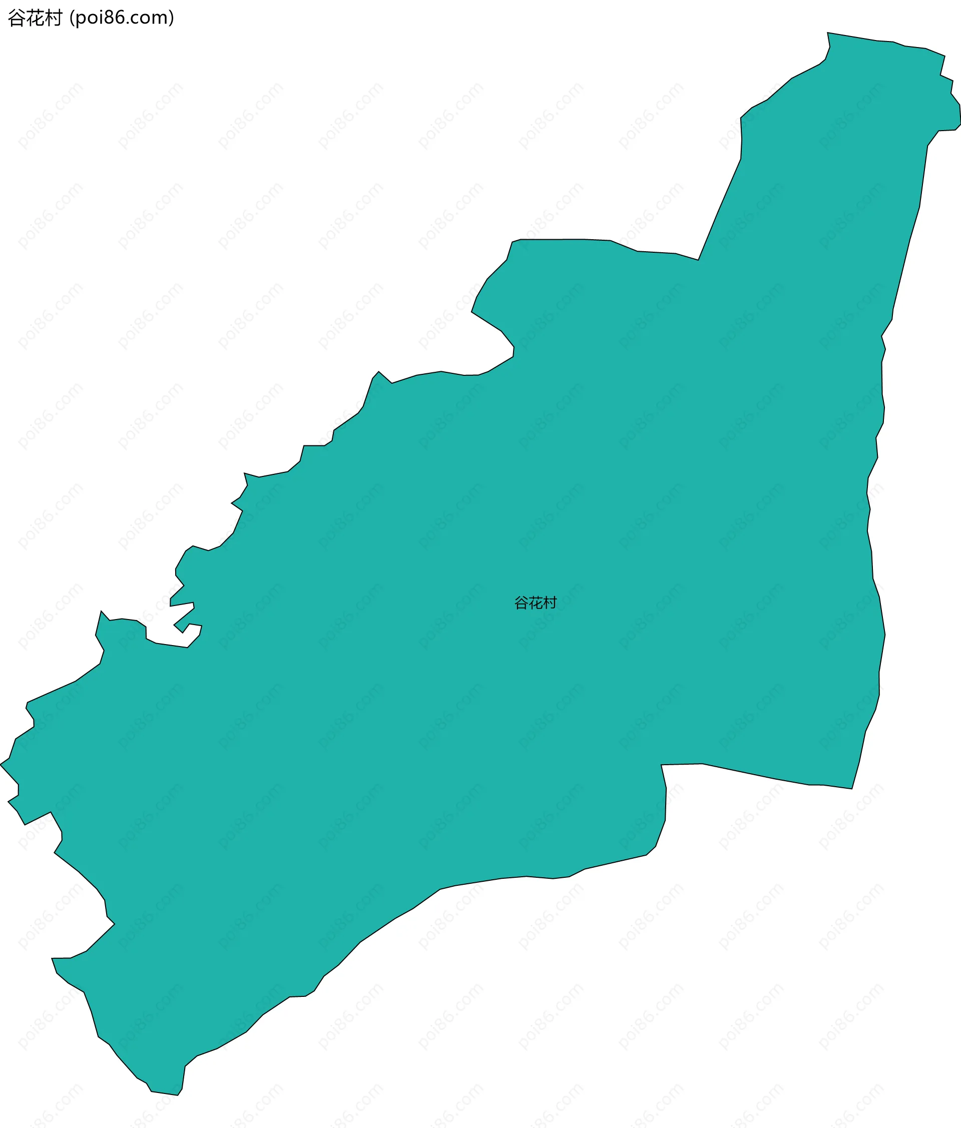 谷花村边界地图