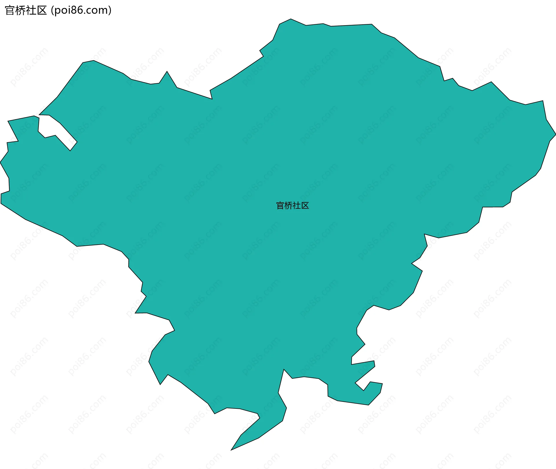 官桥社区边界地图