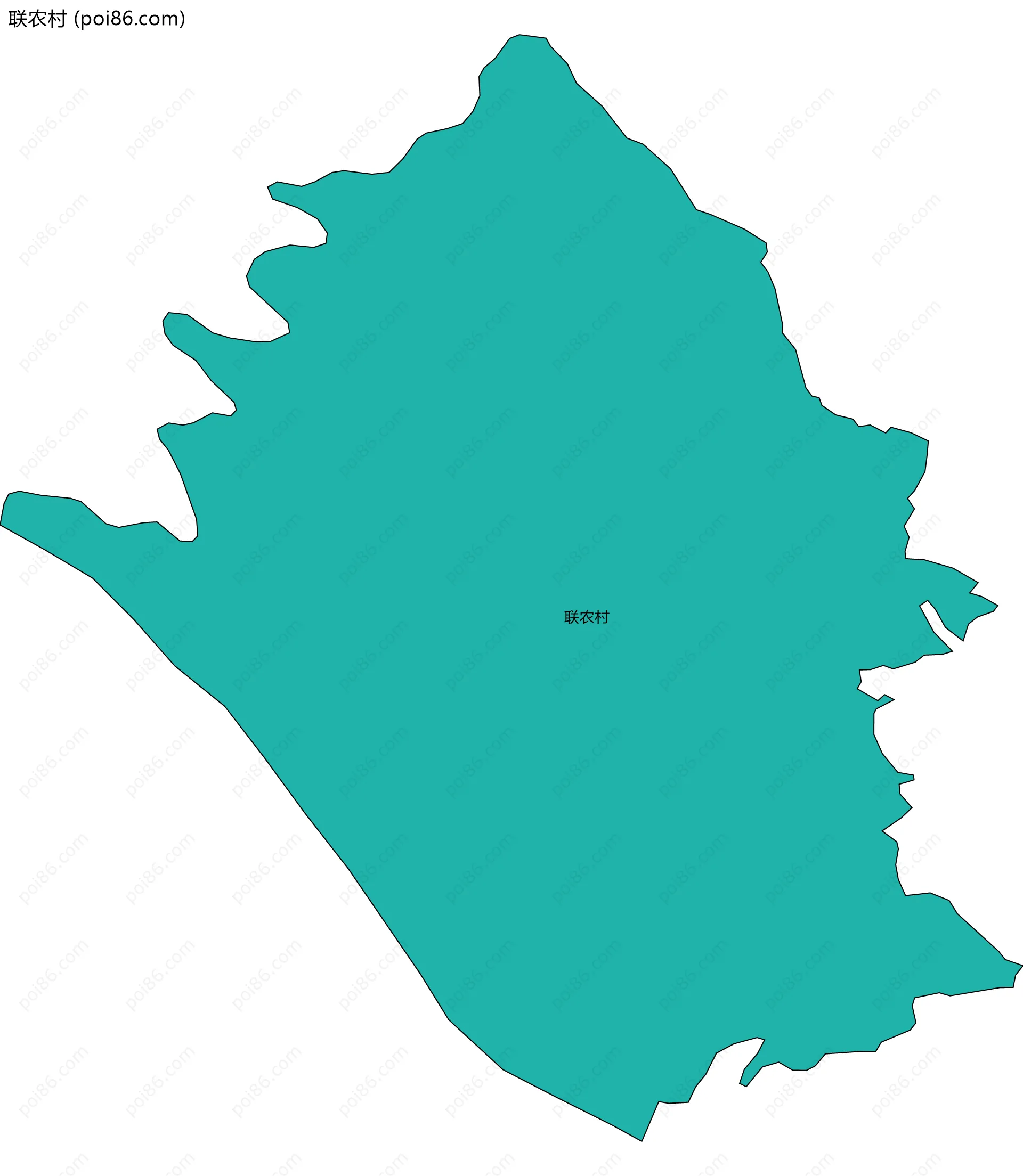 联农村边界地图