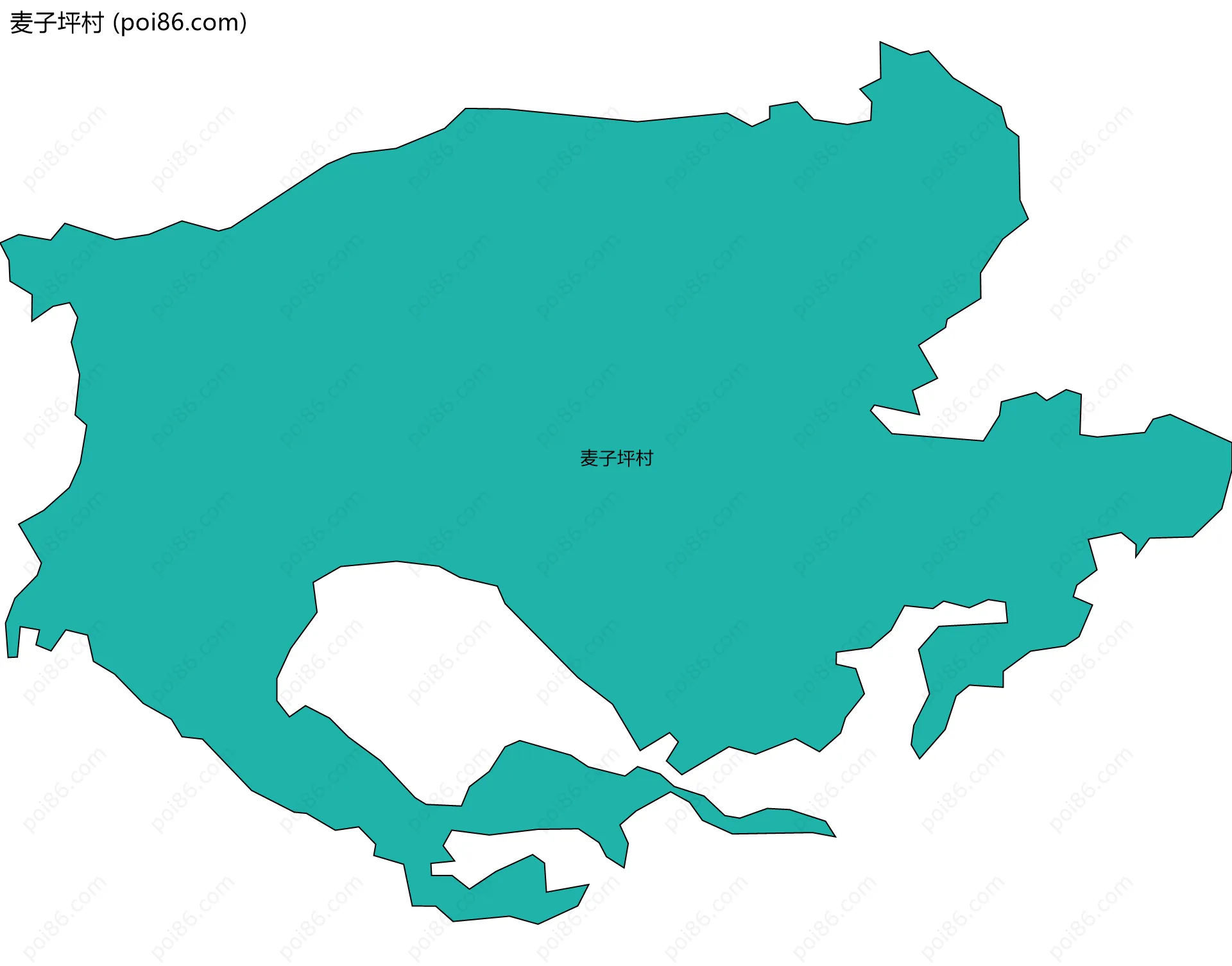 麦子坪村边界地图