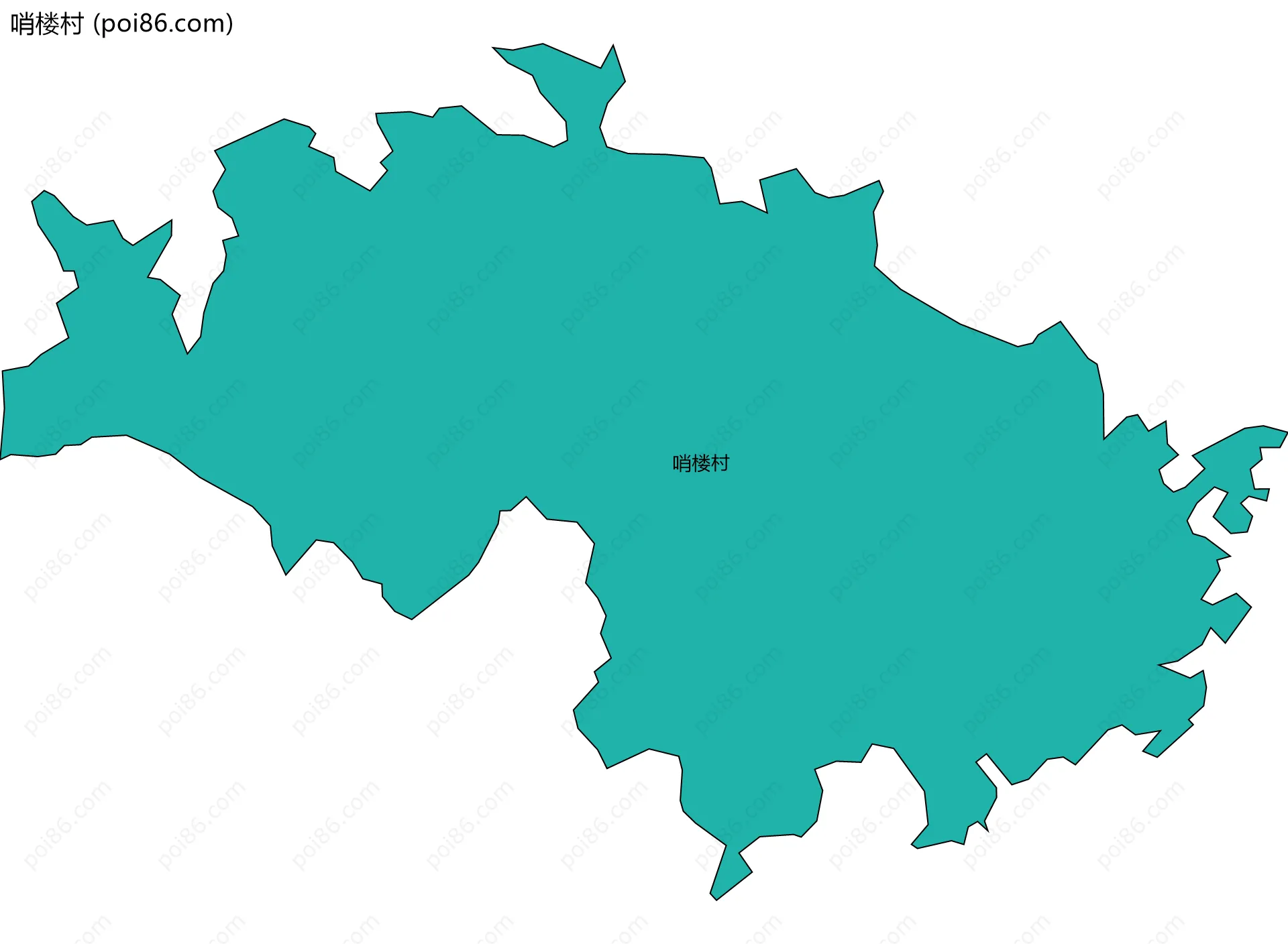 哨楼村边界地图