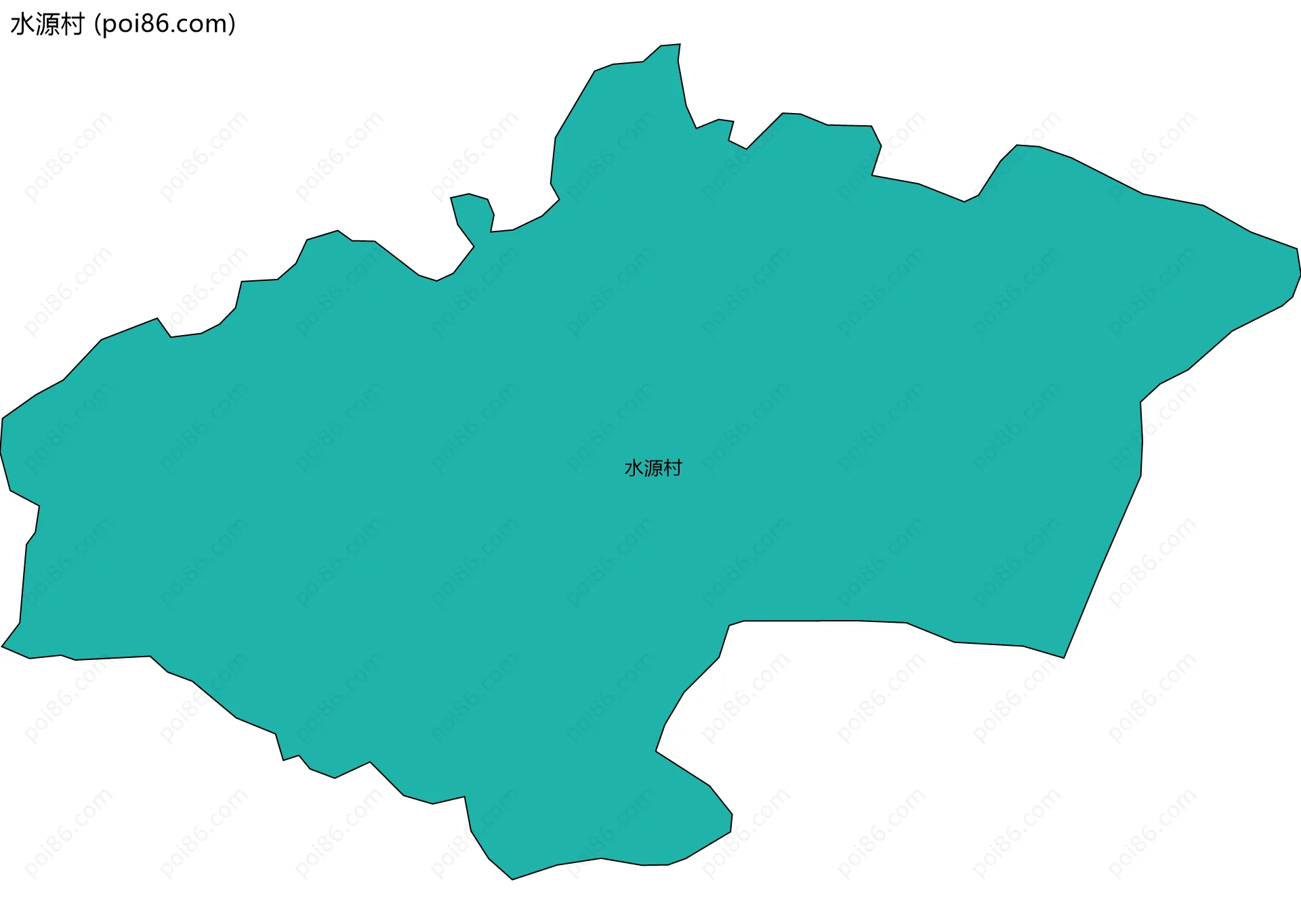 水源村边界地图