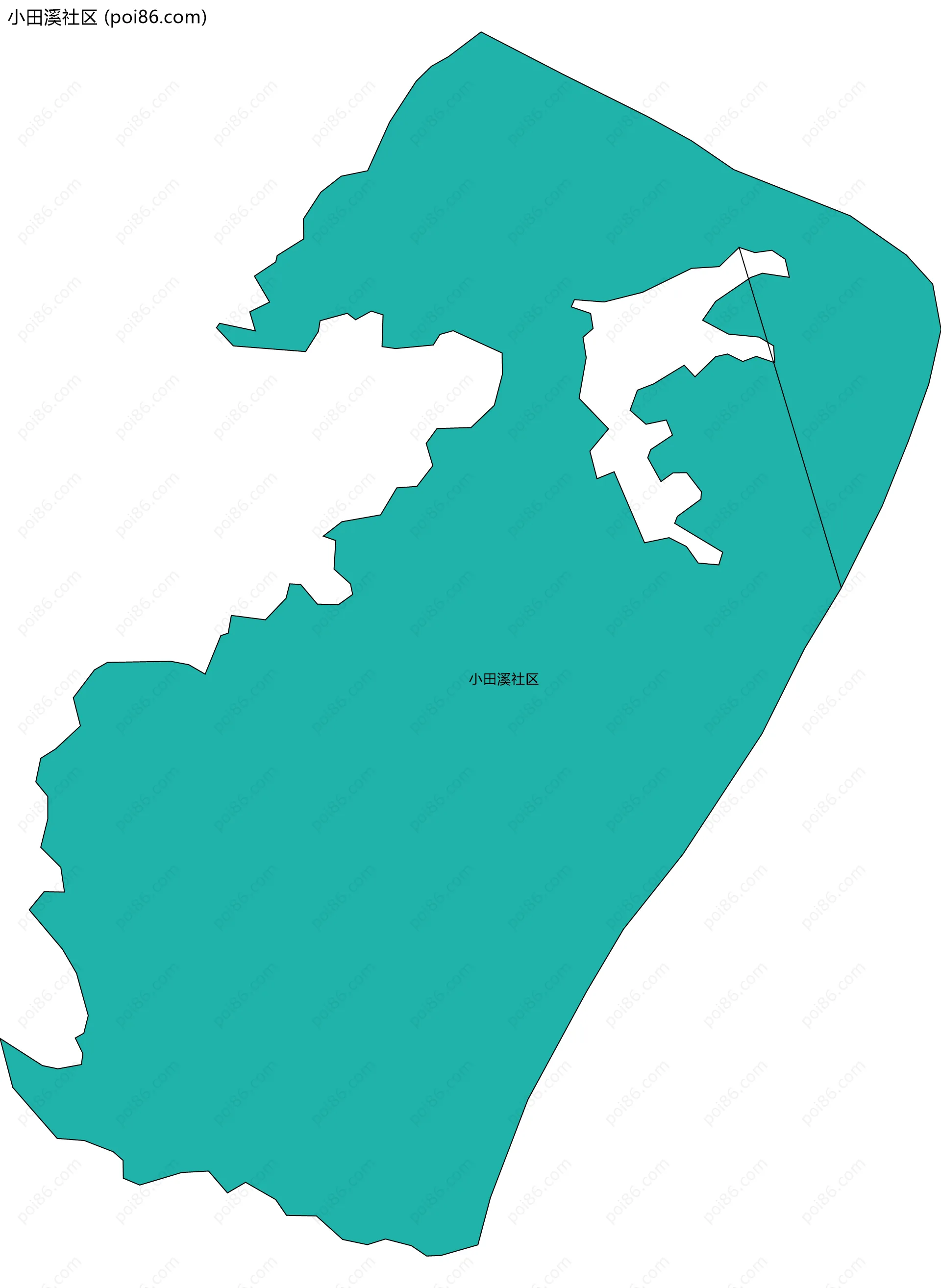 小田溪社区边界地图