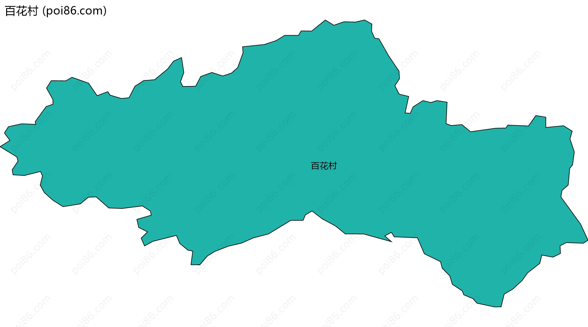 百花村边界地图