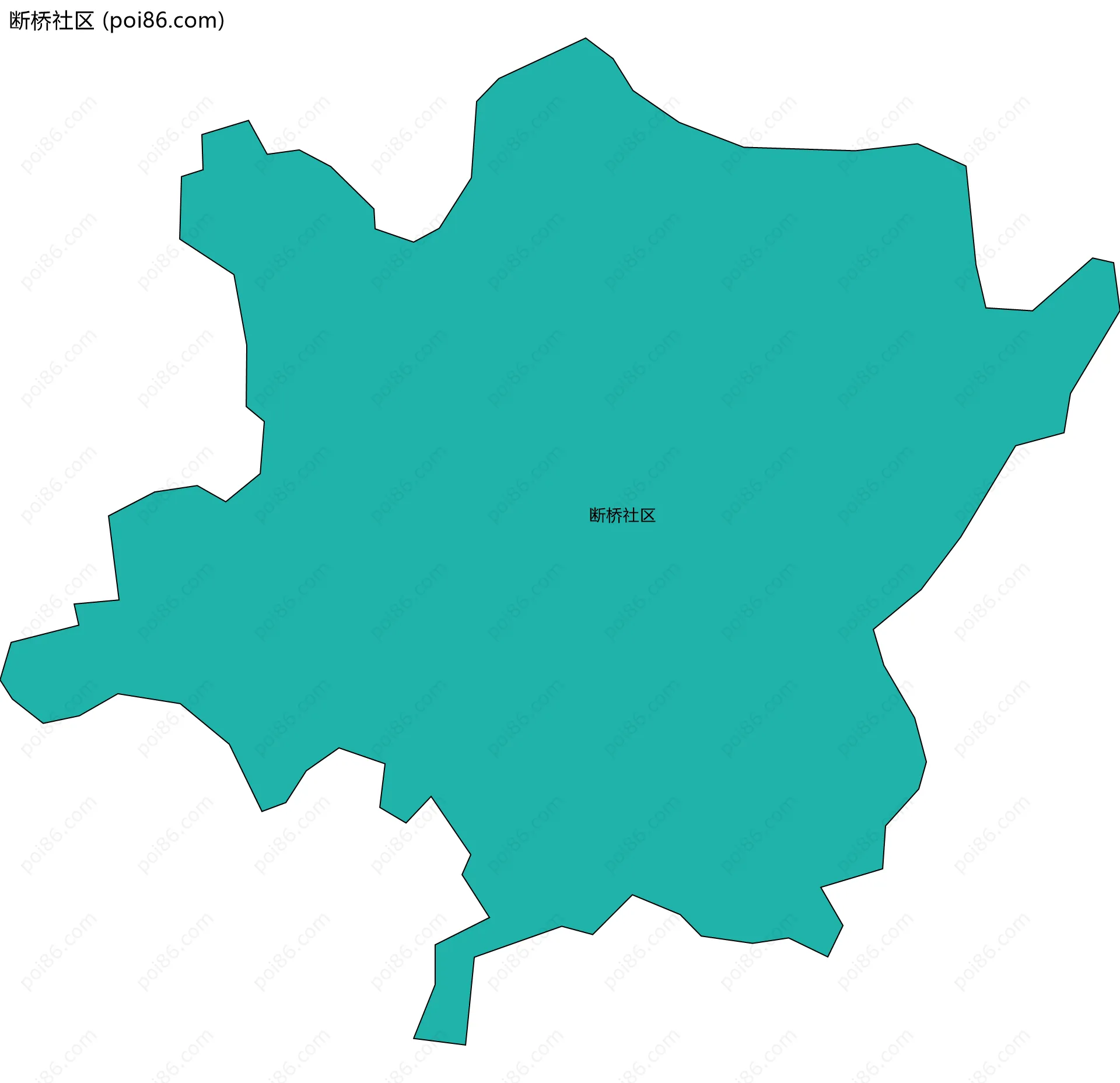 断桥社区边界地图