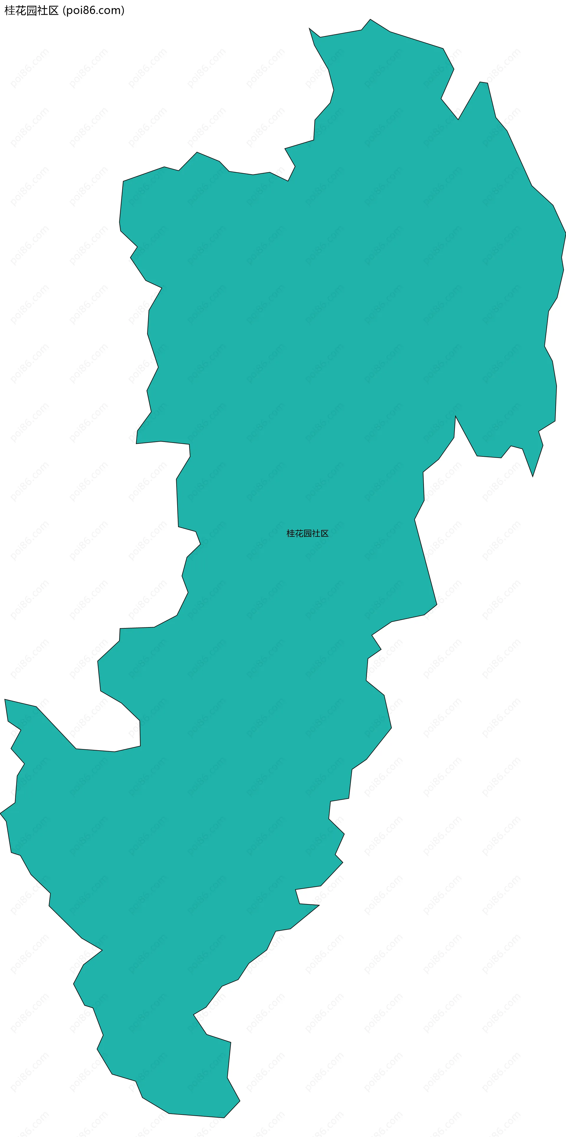 桂花园社区边界地图