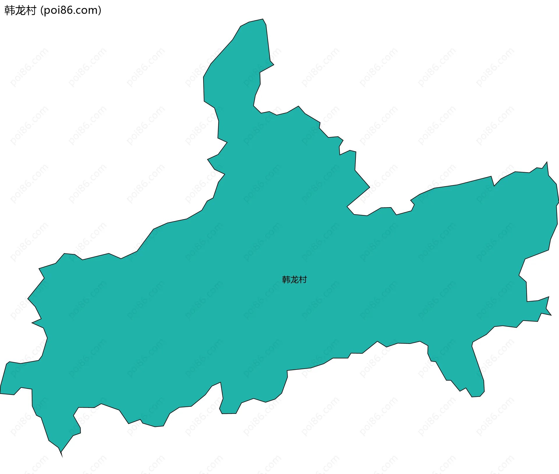 韩龙村边界地图