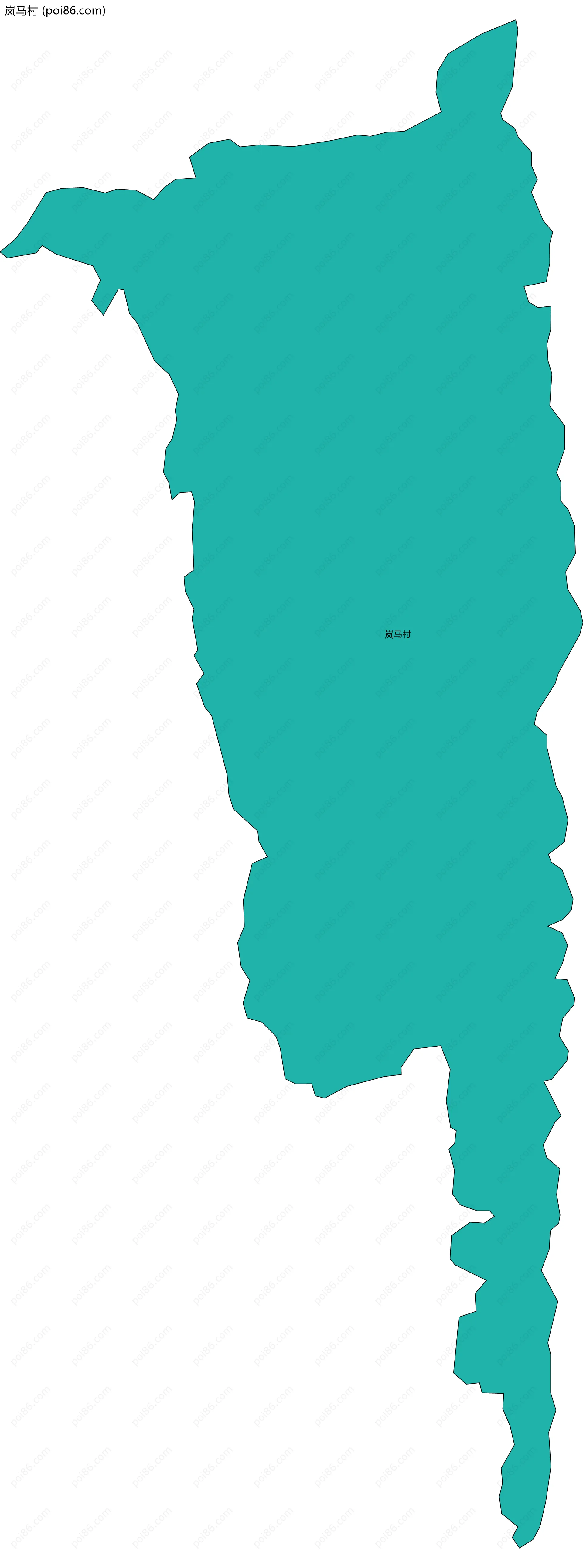 岚马村边界地图