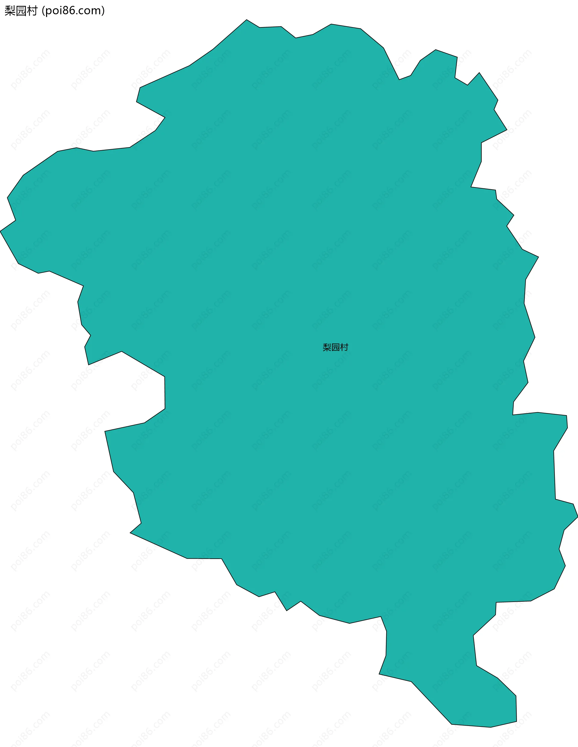 梨园村边界地图