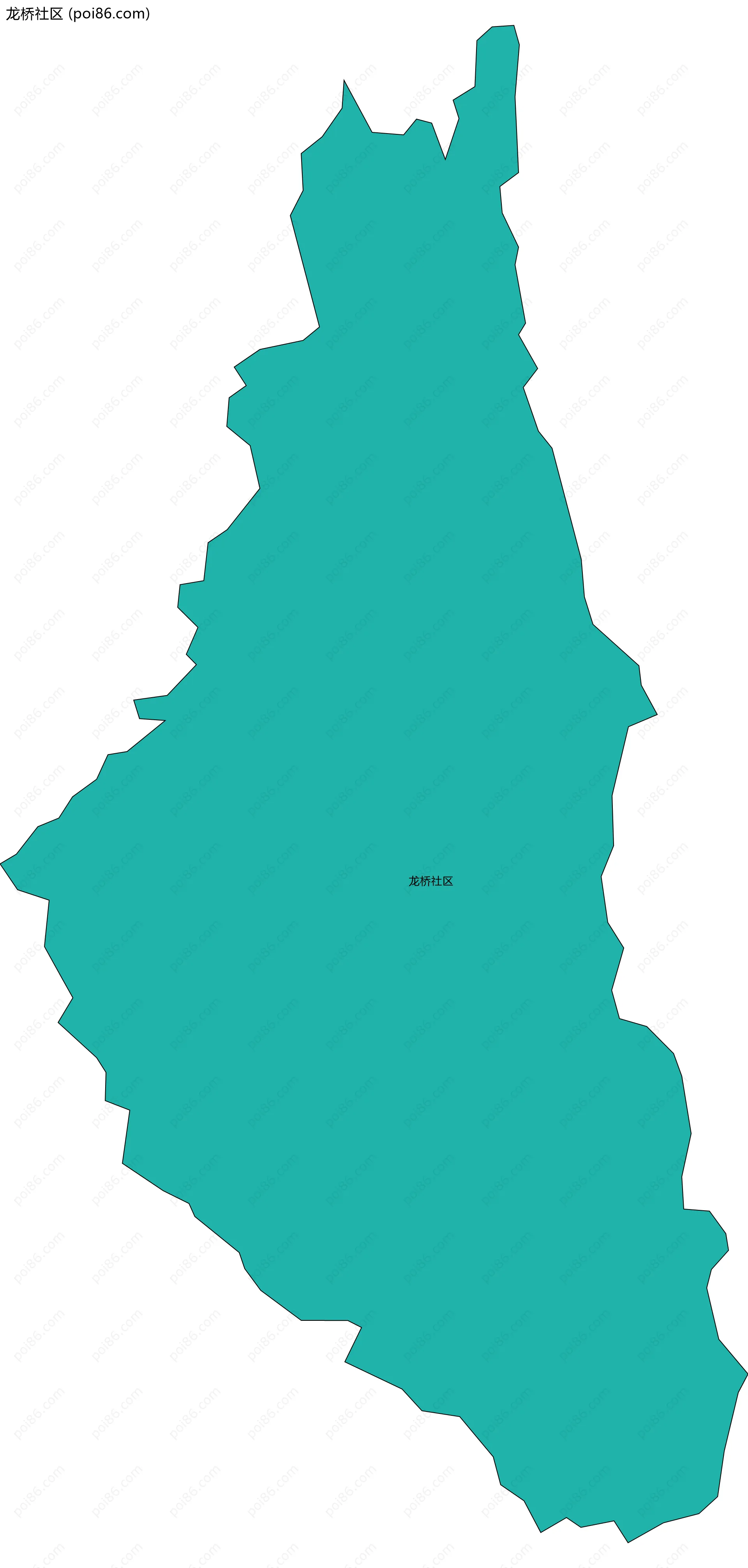 龙桥社区边界地图