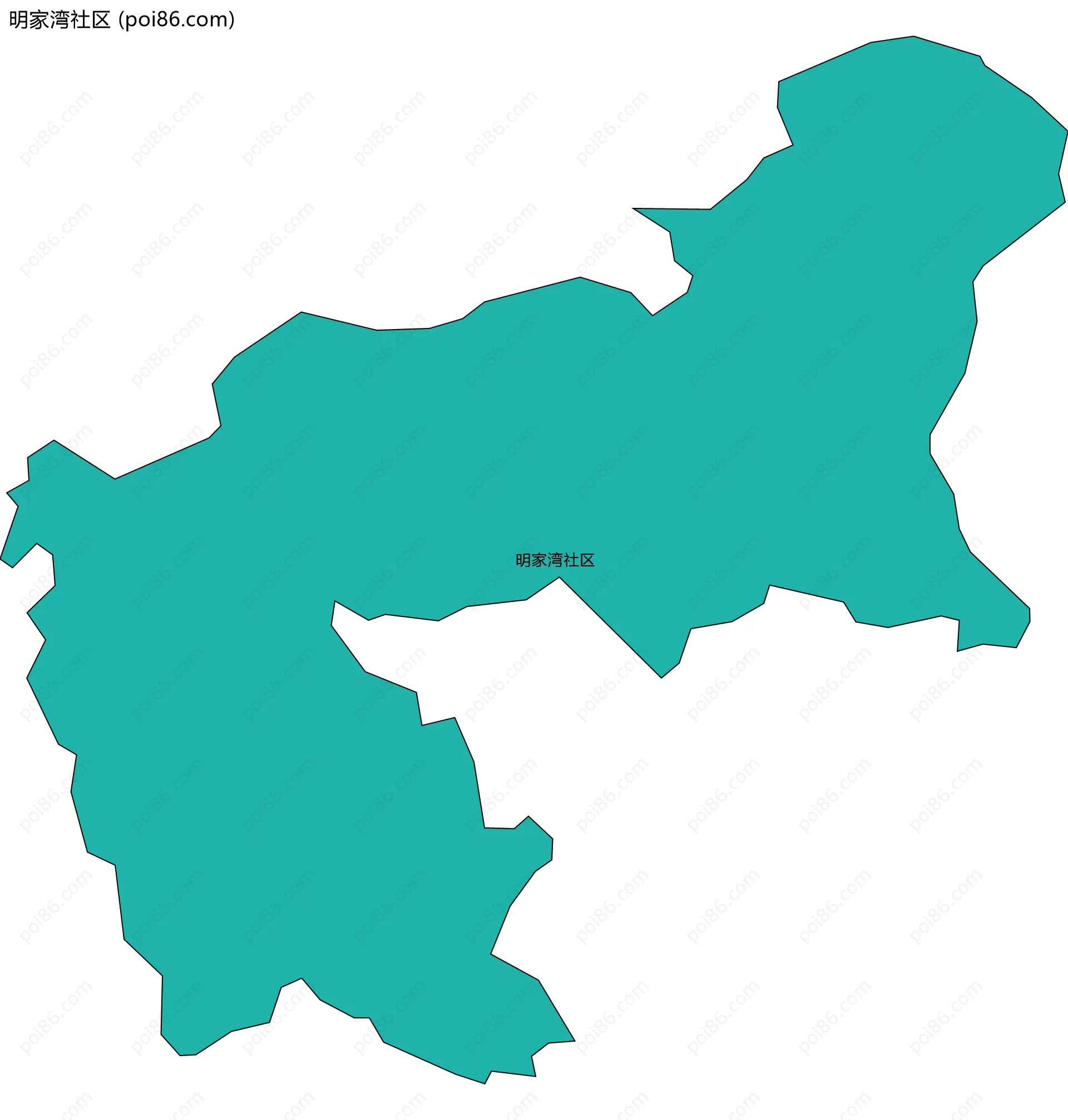 明家湾社区边界地图