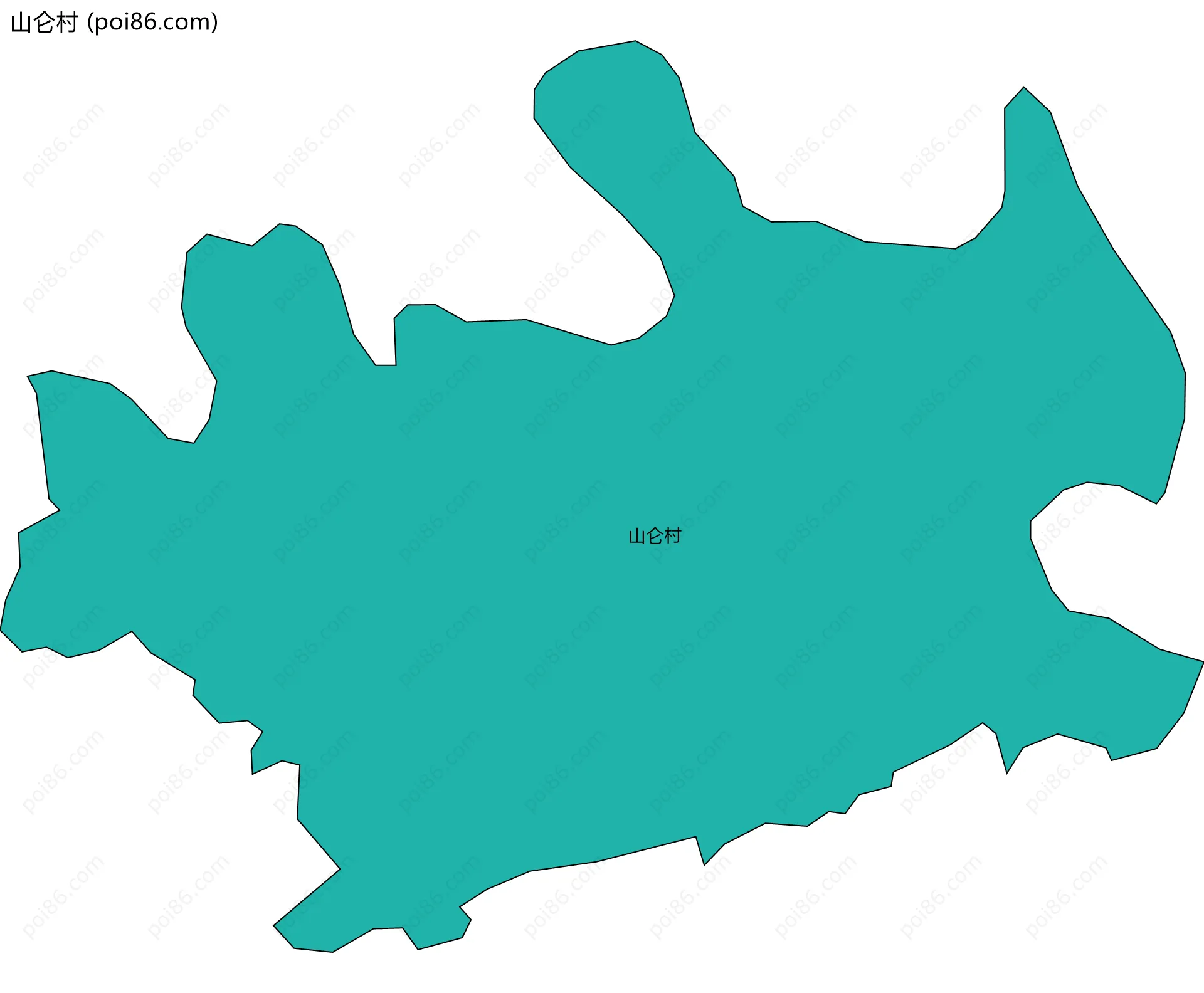 山仑村边界地图