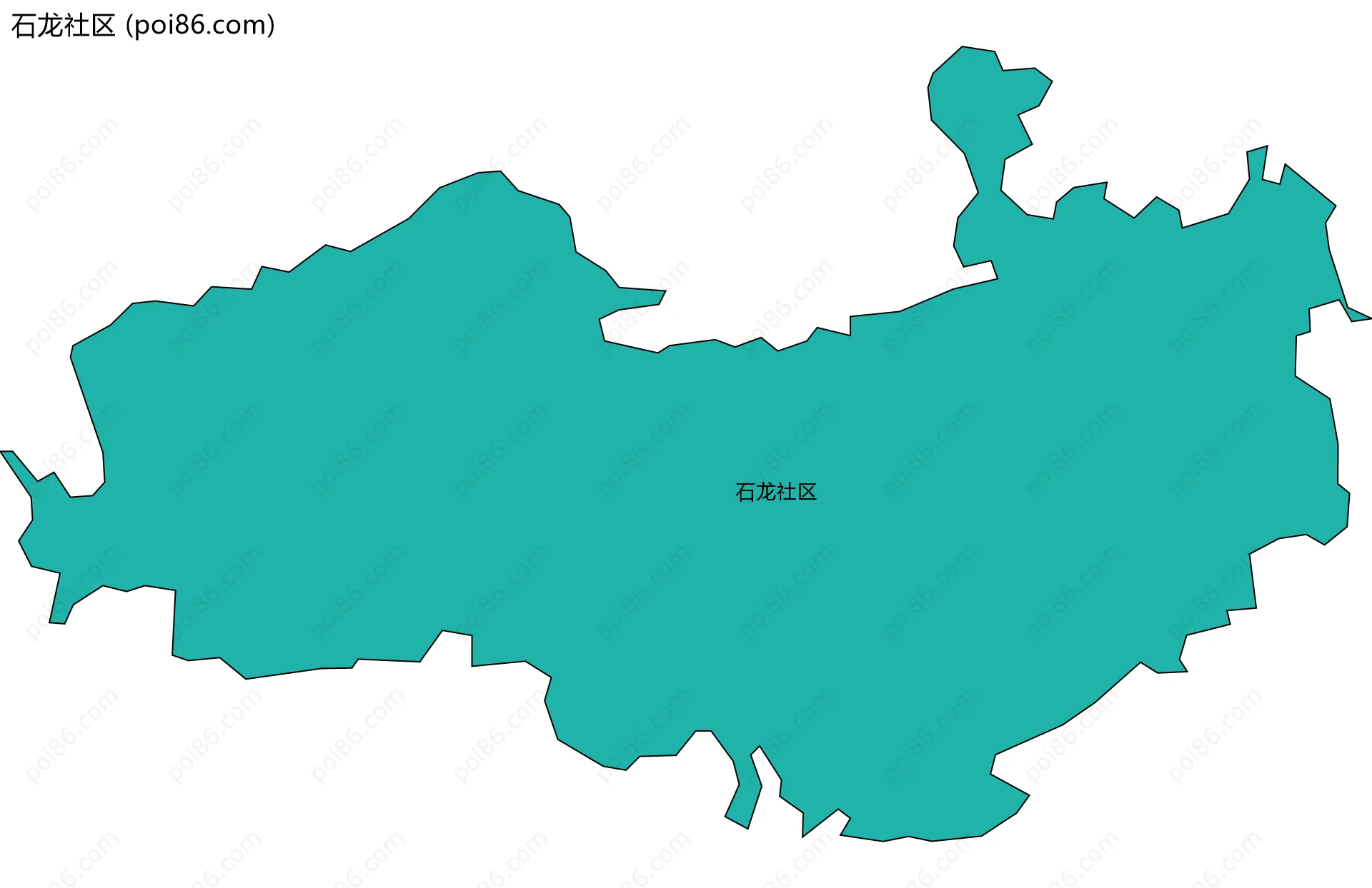 石龙社区边界地图