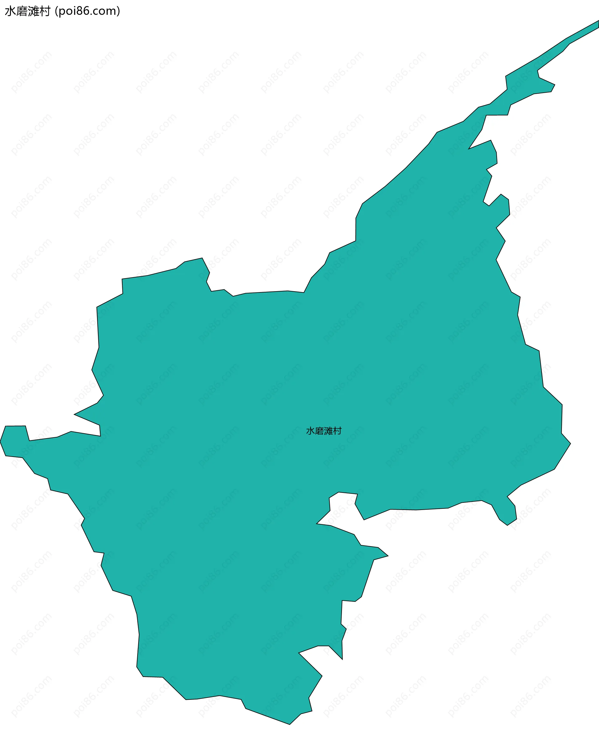 水磨滩村边界地图