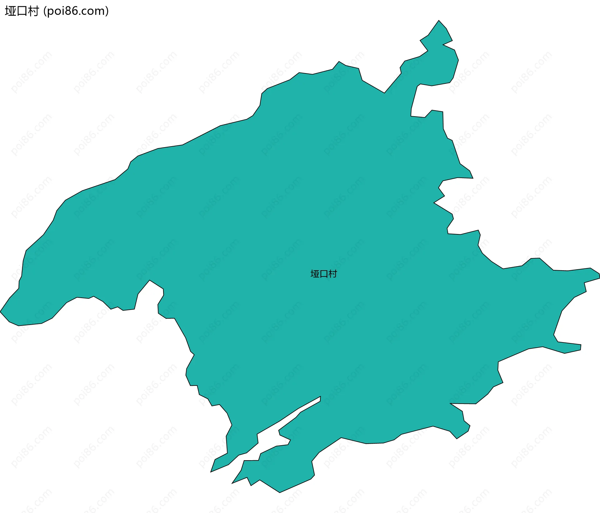 垭口村边界地图