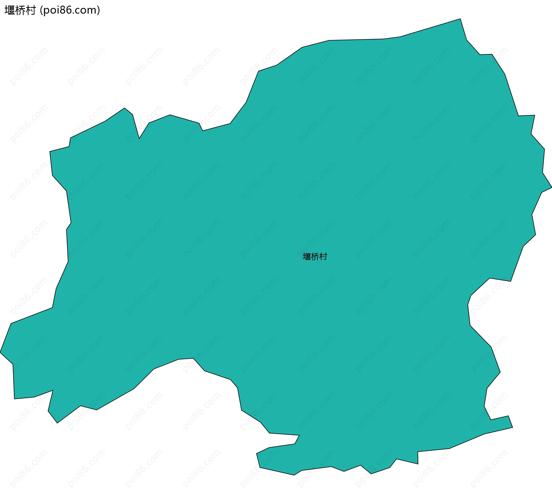 堰桥村边界地图