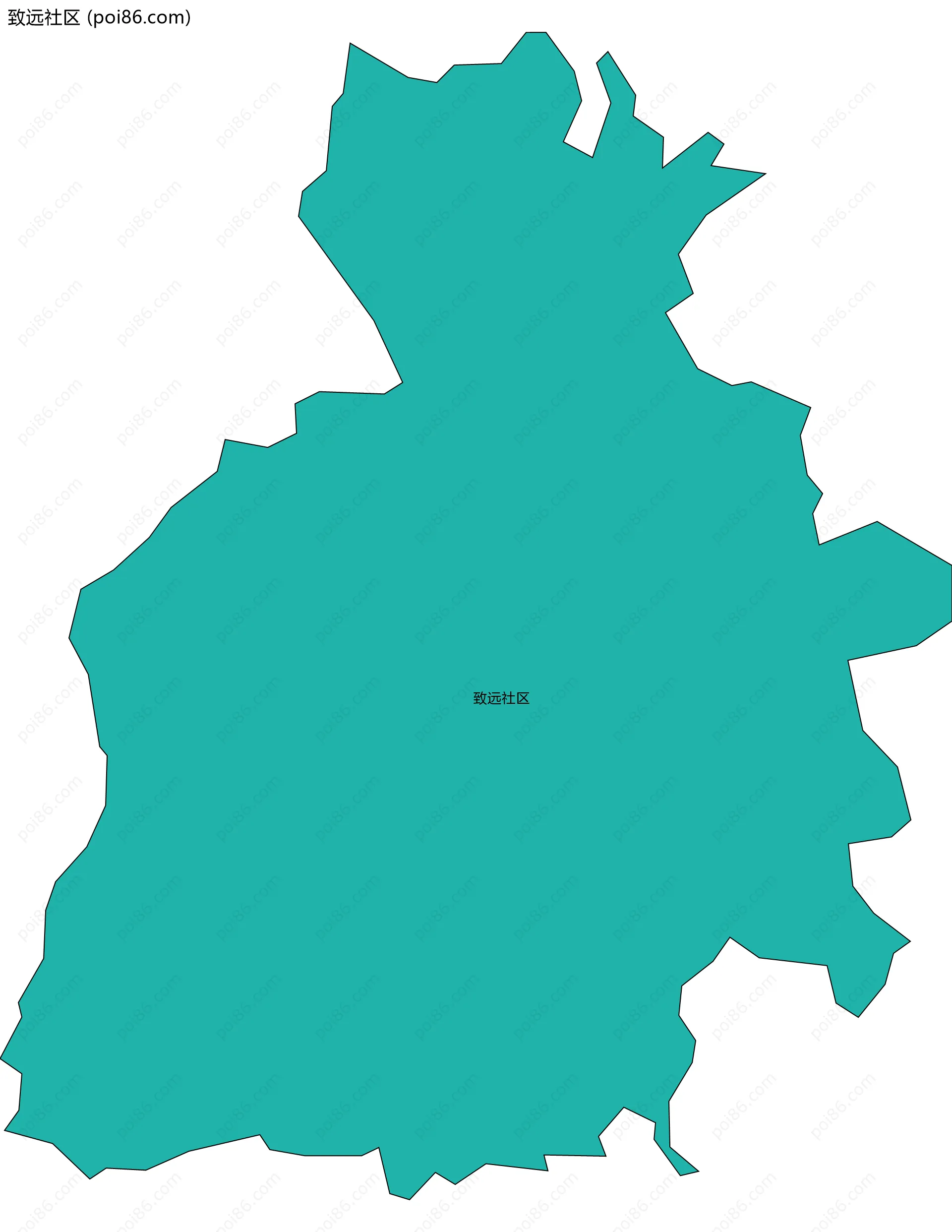 致远社区边界地图