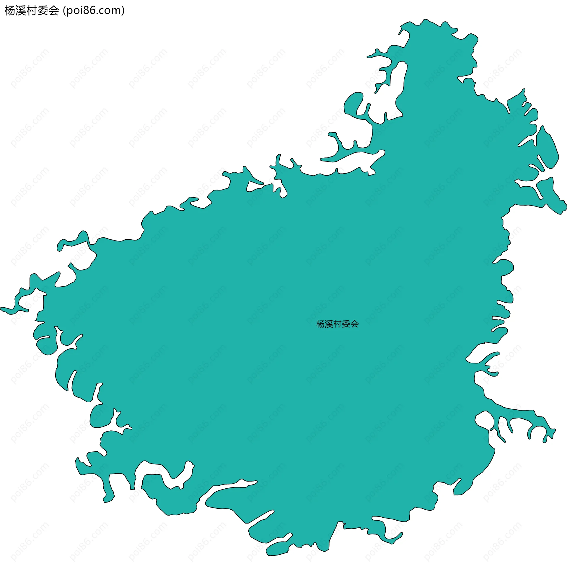 杨溪村委会边界地图