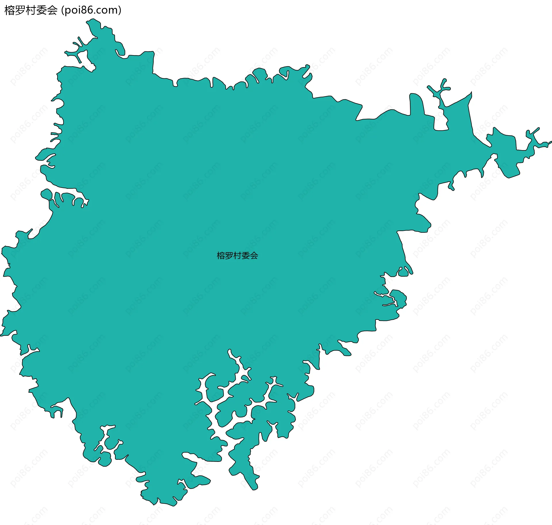 榕罗村委会边界地图