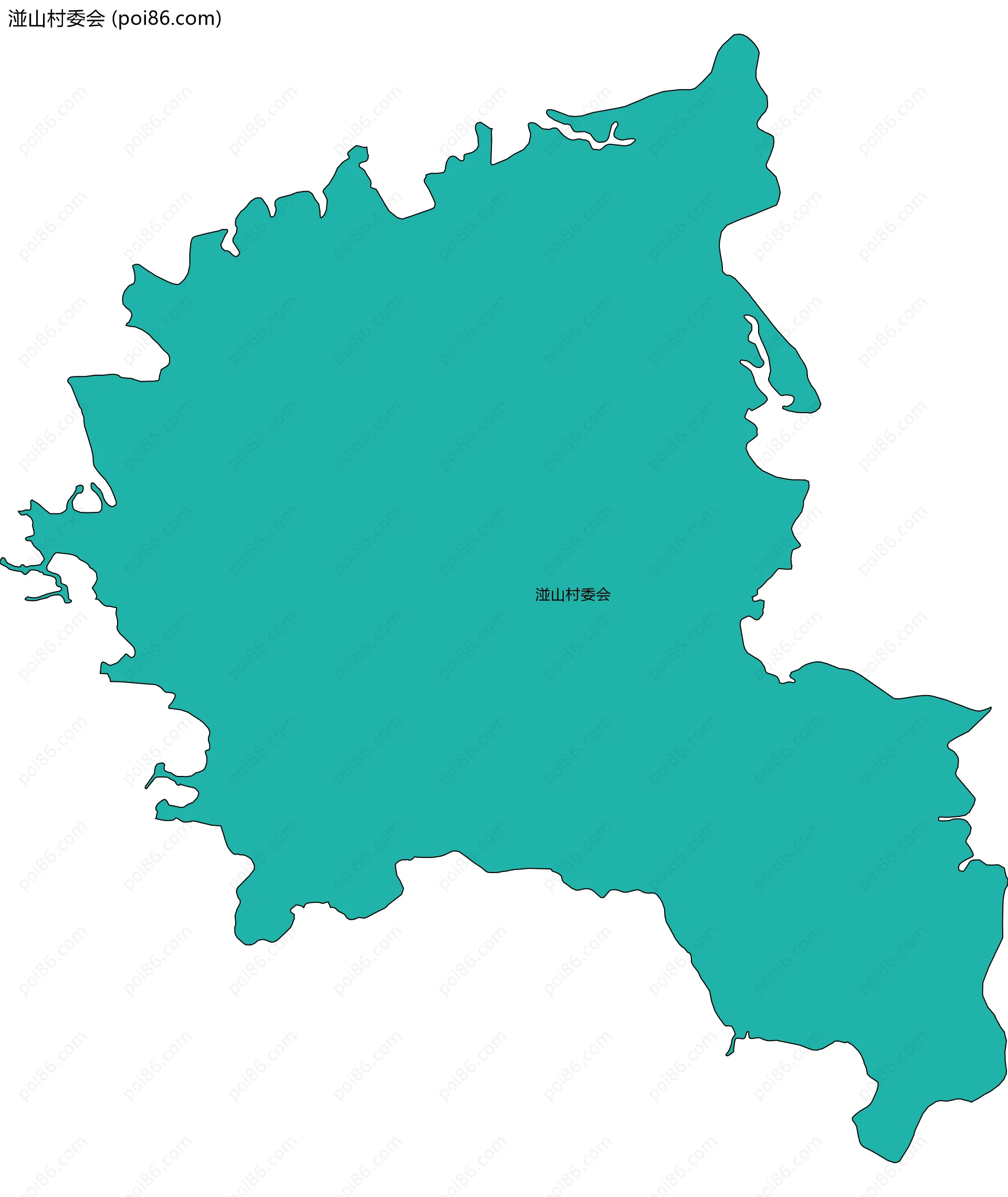 湴山村委会边界地图