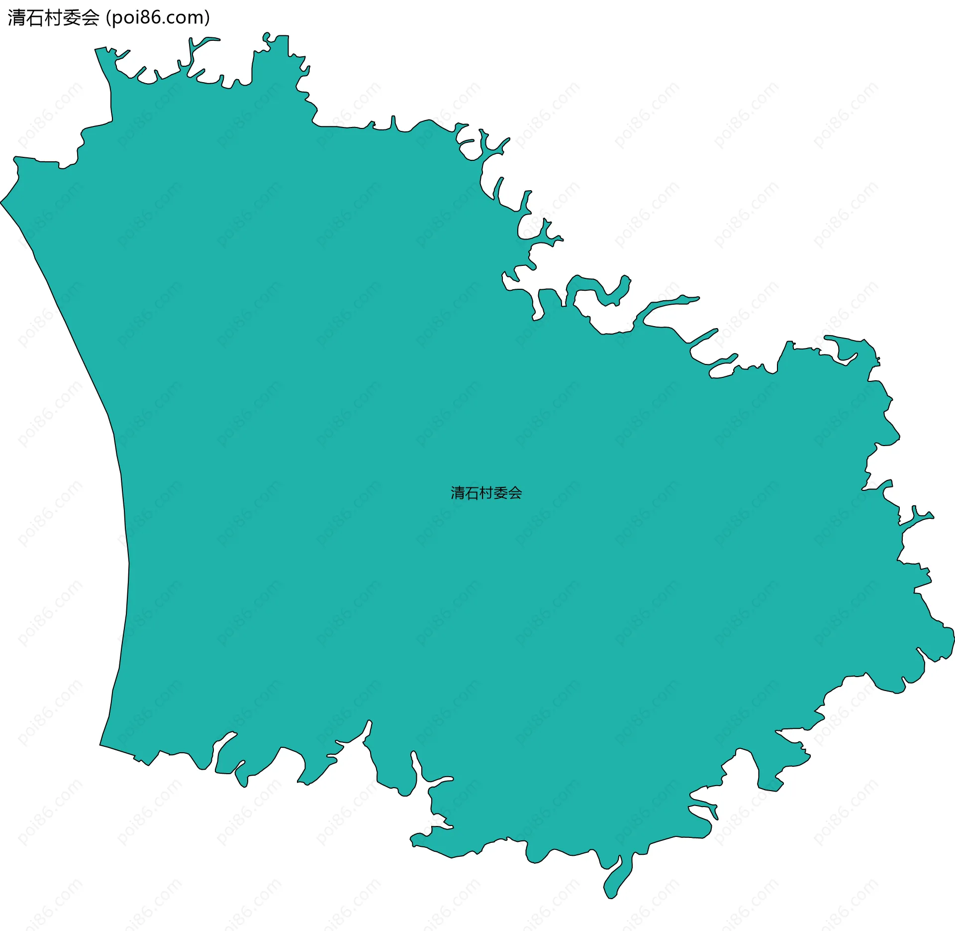 清石村委会边界地图