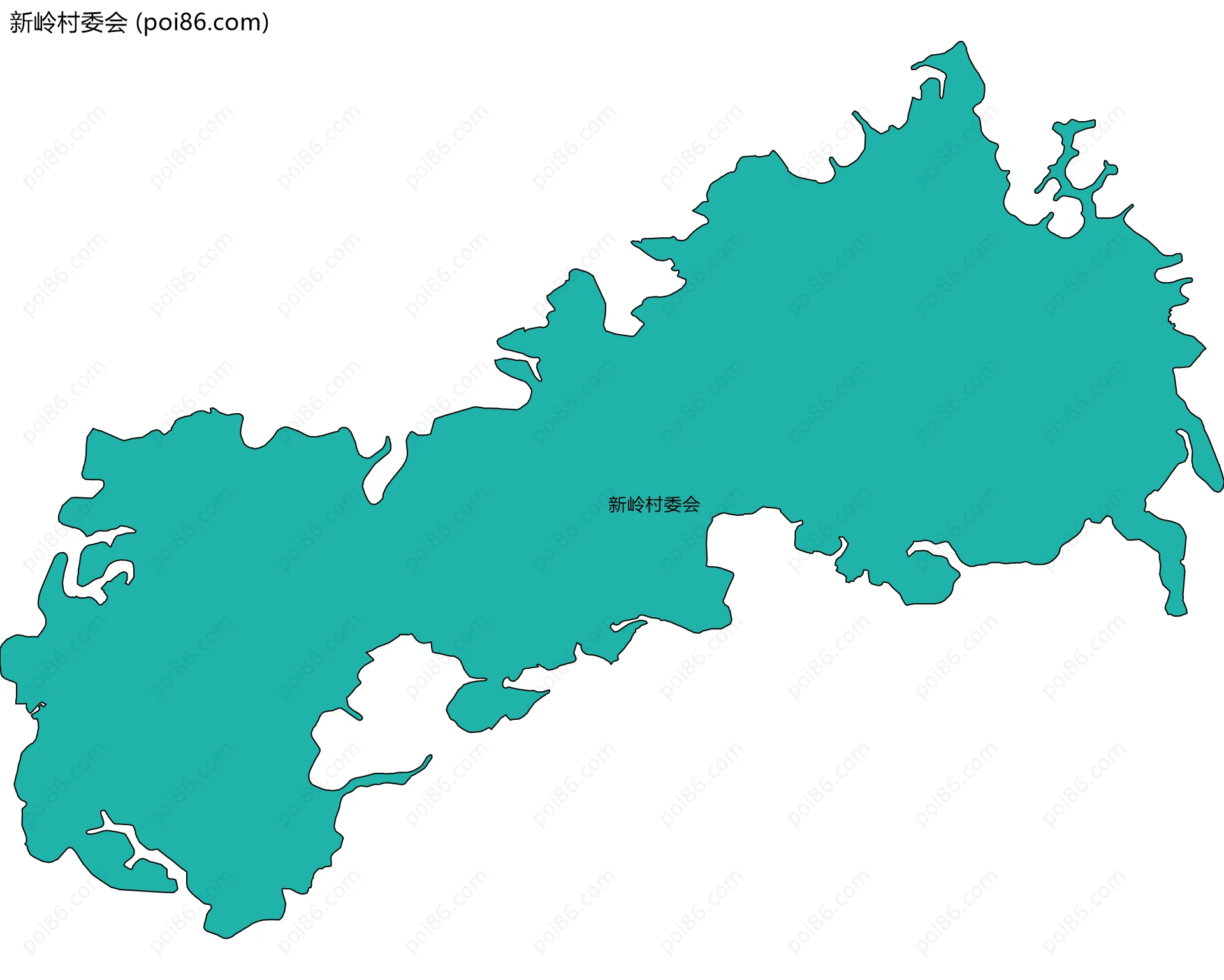 新岭村委会边界地图