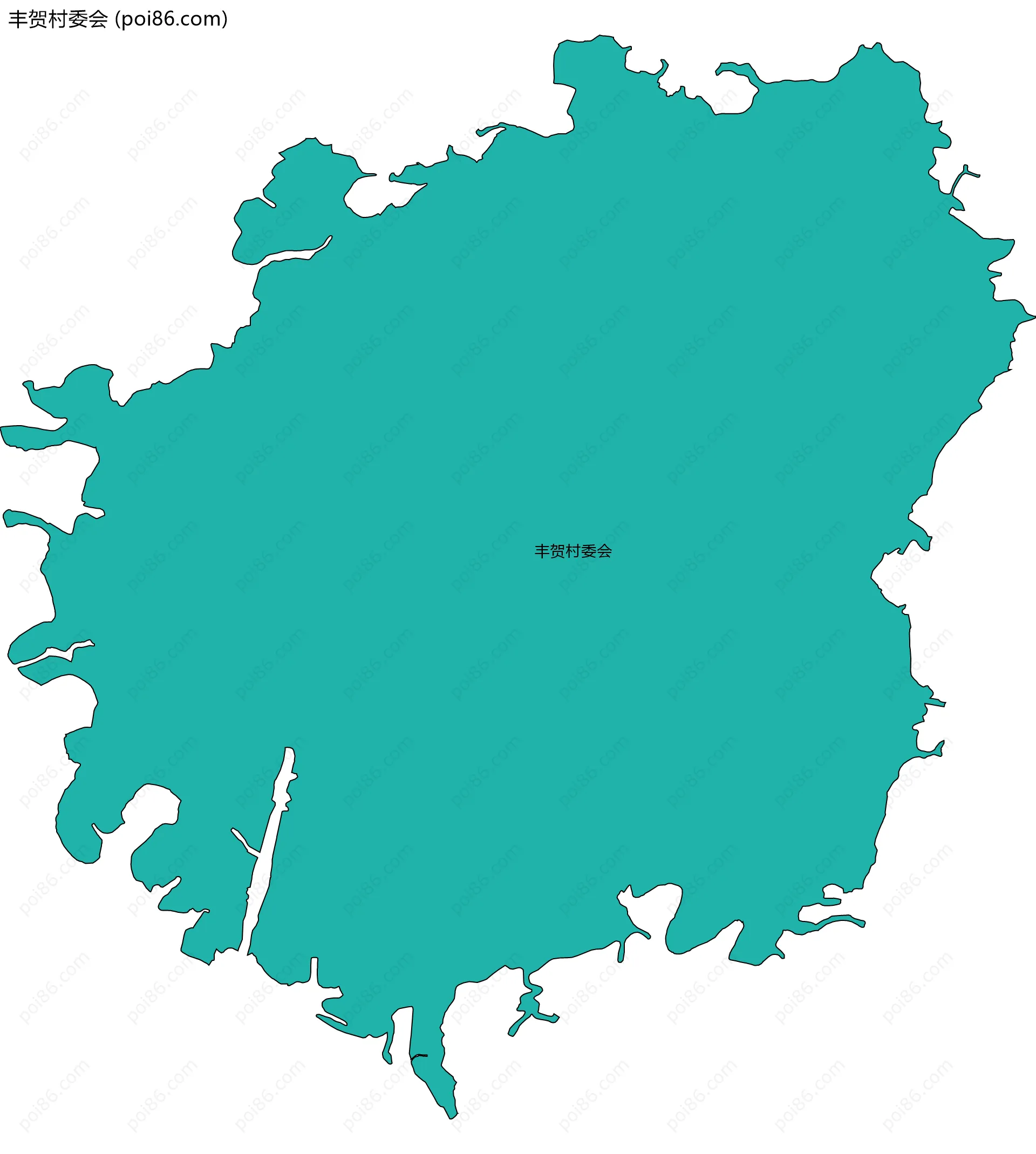 丰贺村委会边界地图