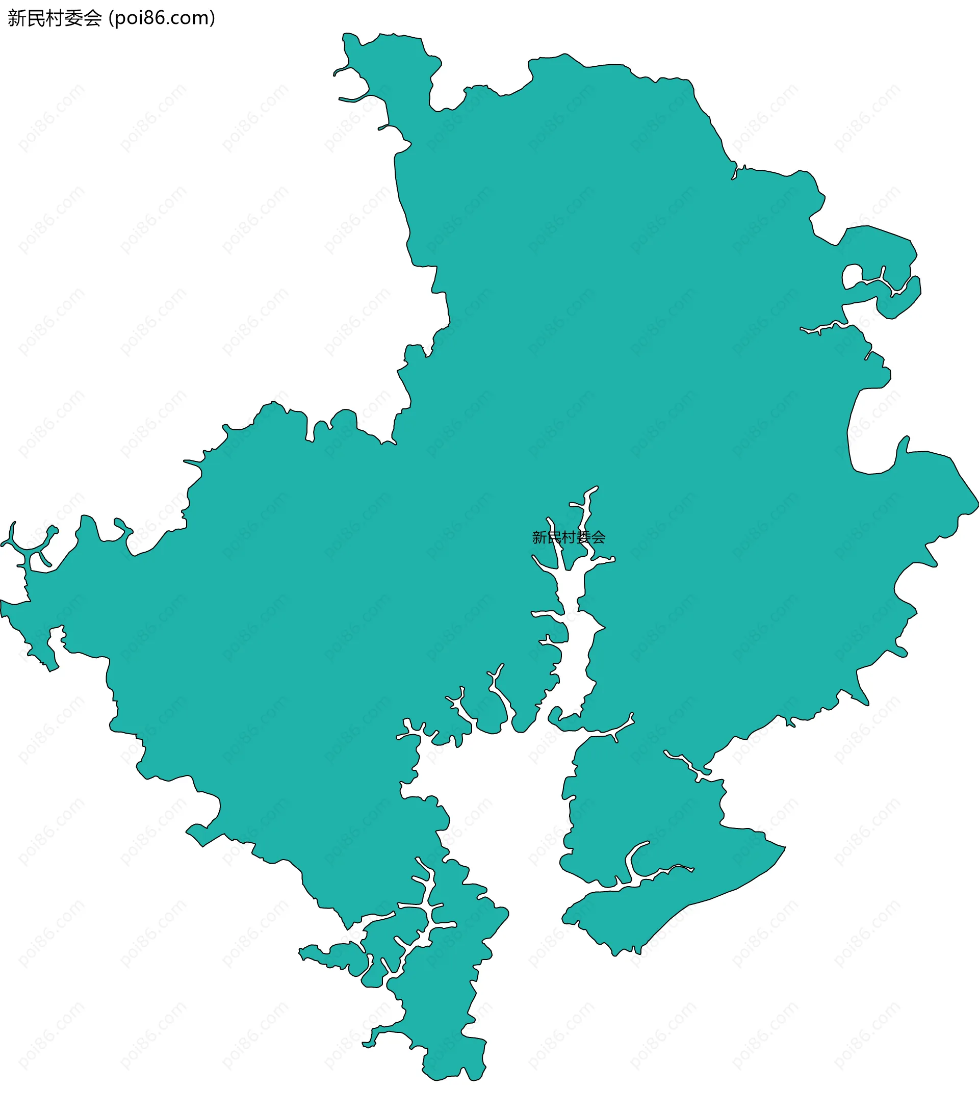 新民村委会边界地图