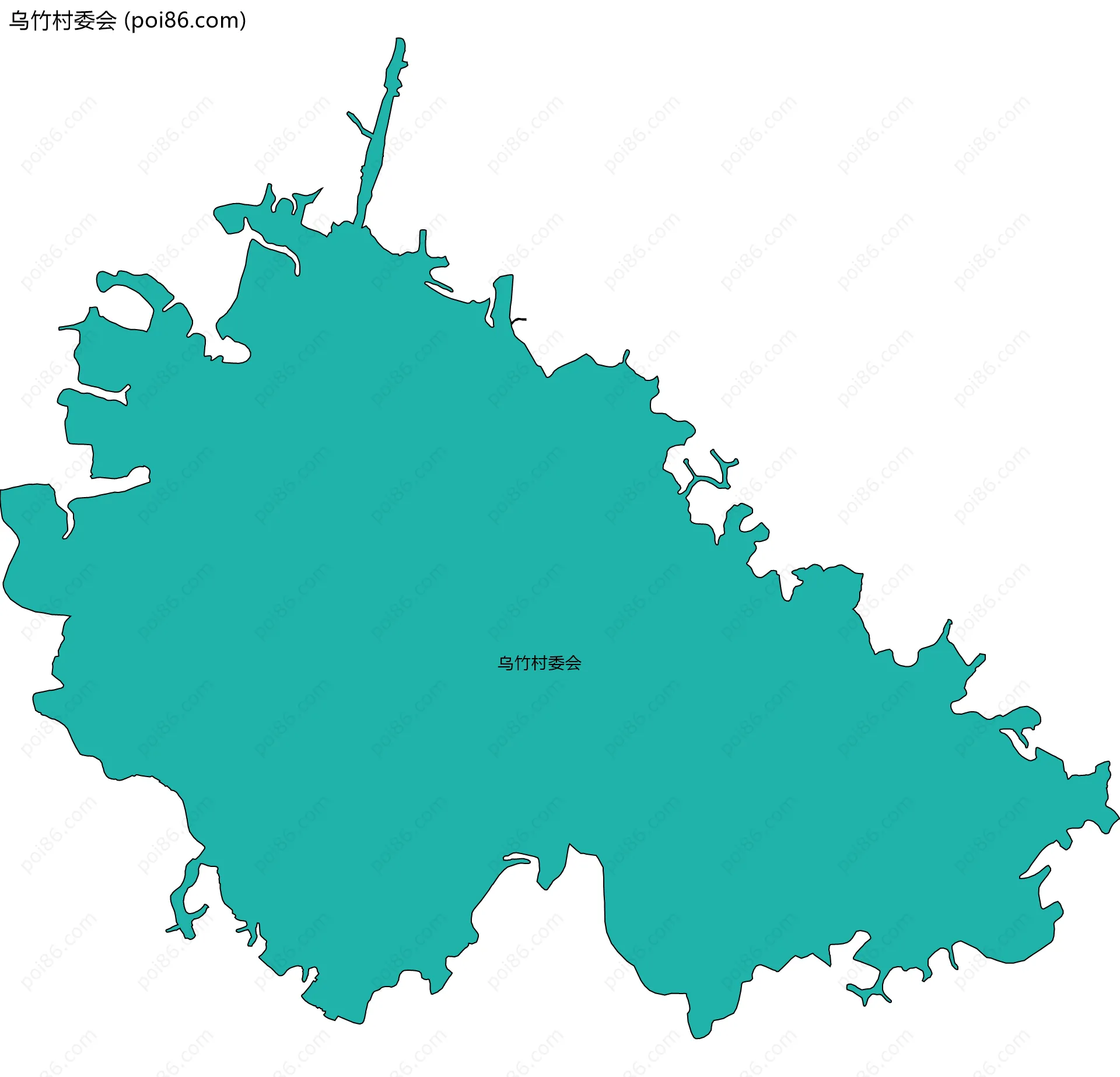 乌竹村委会边界地图