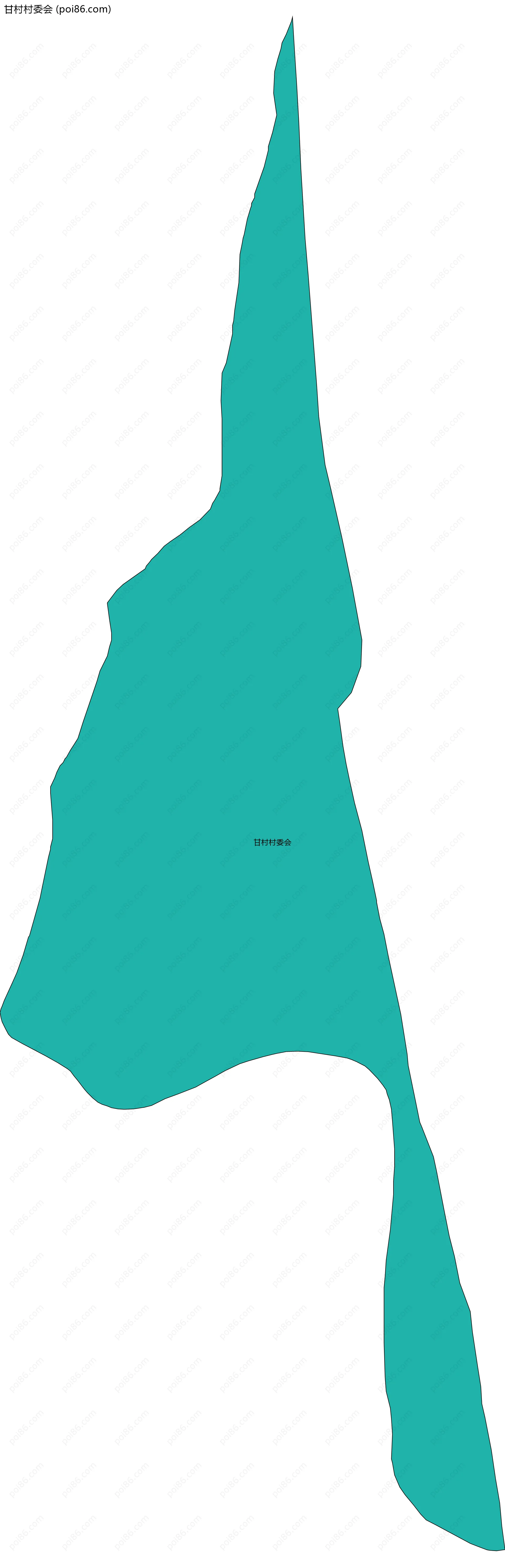 甘村村委会边界地图