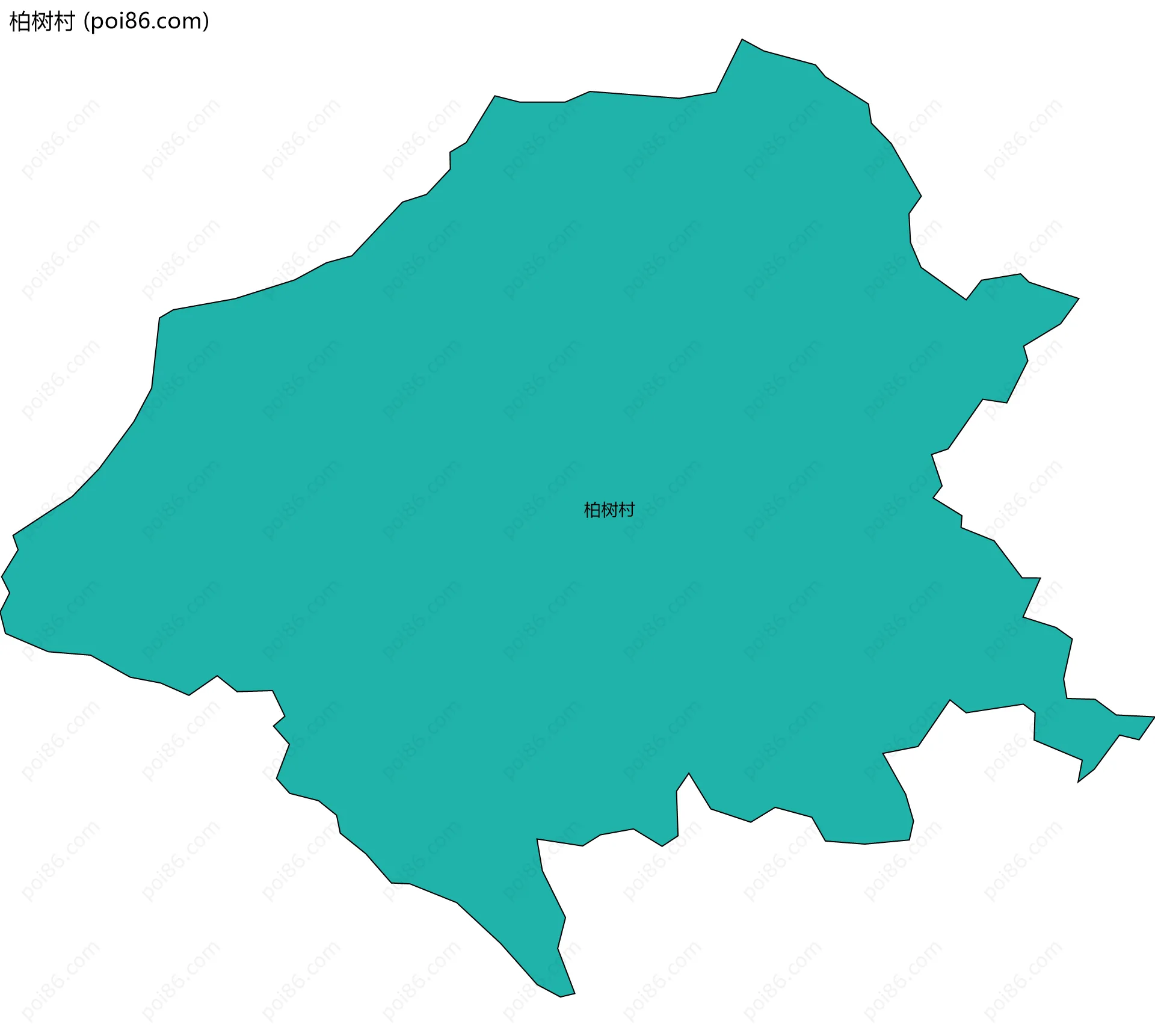 柏树村边界地图