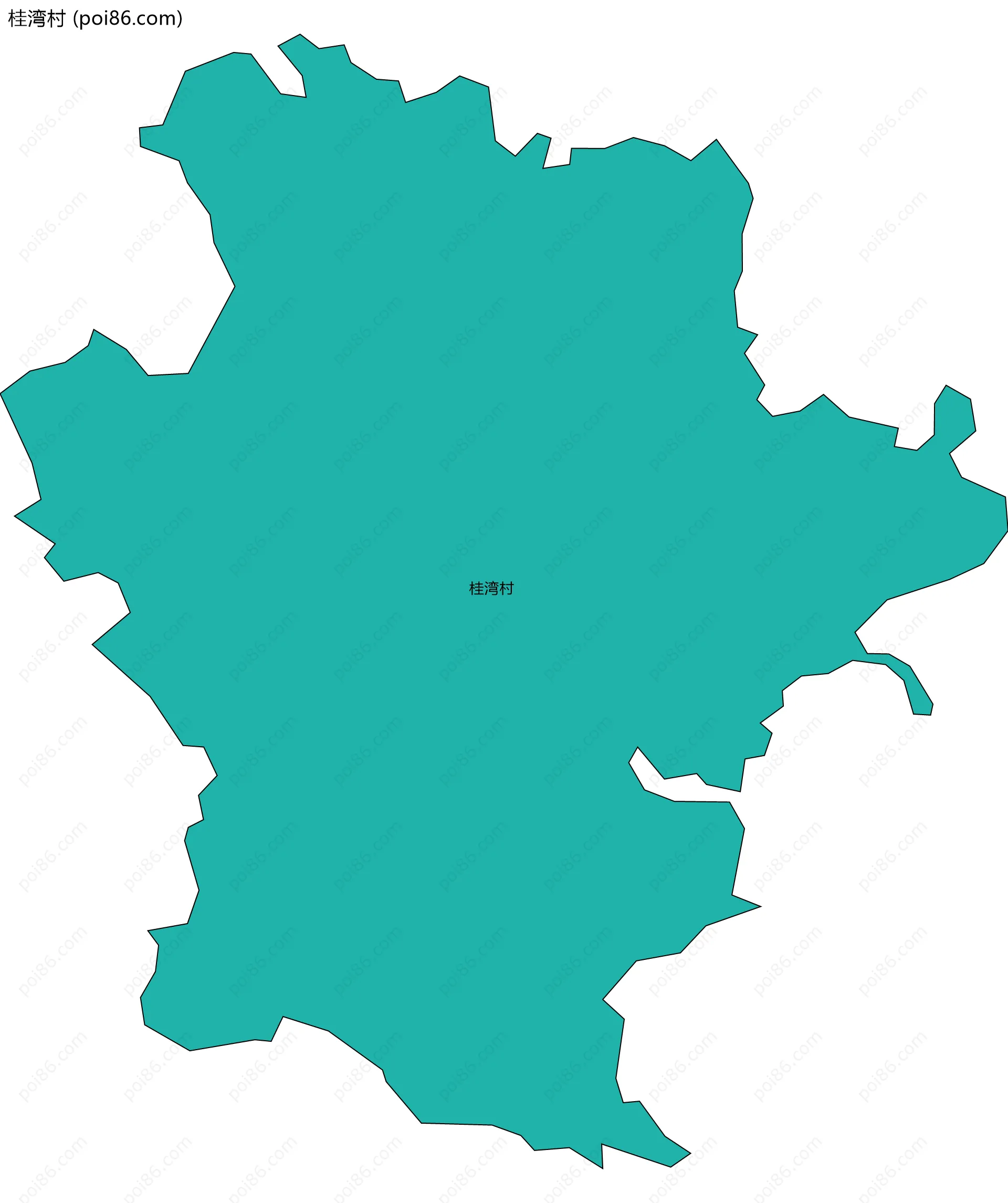 桂湾村边界地图