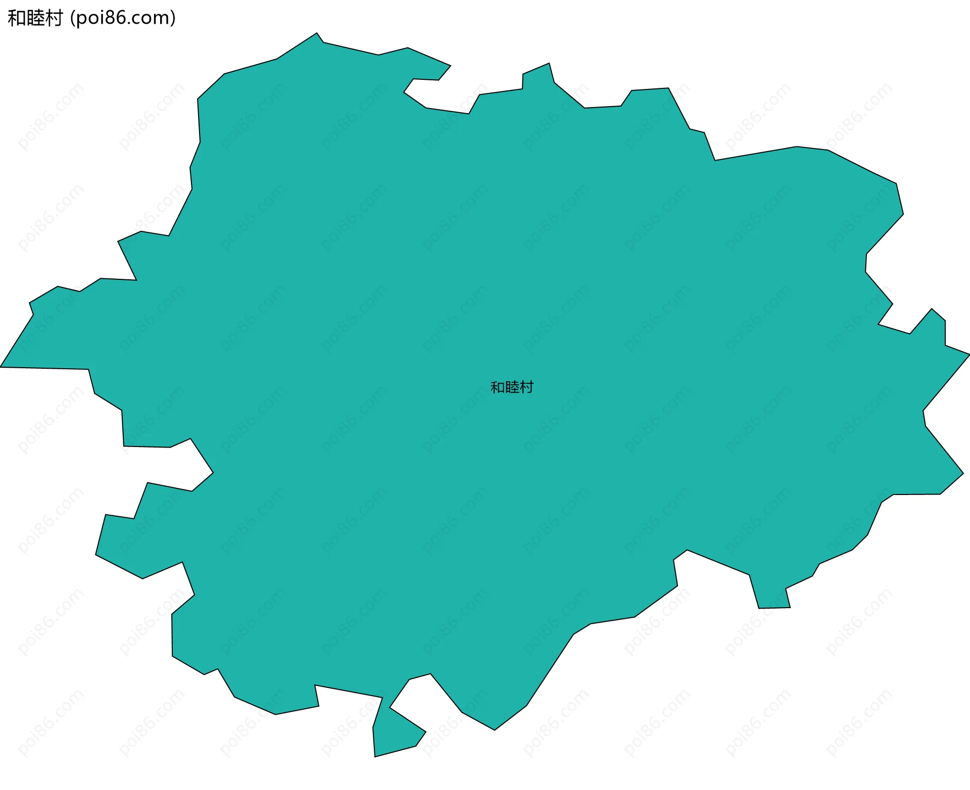 和睦村边界地图