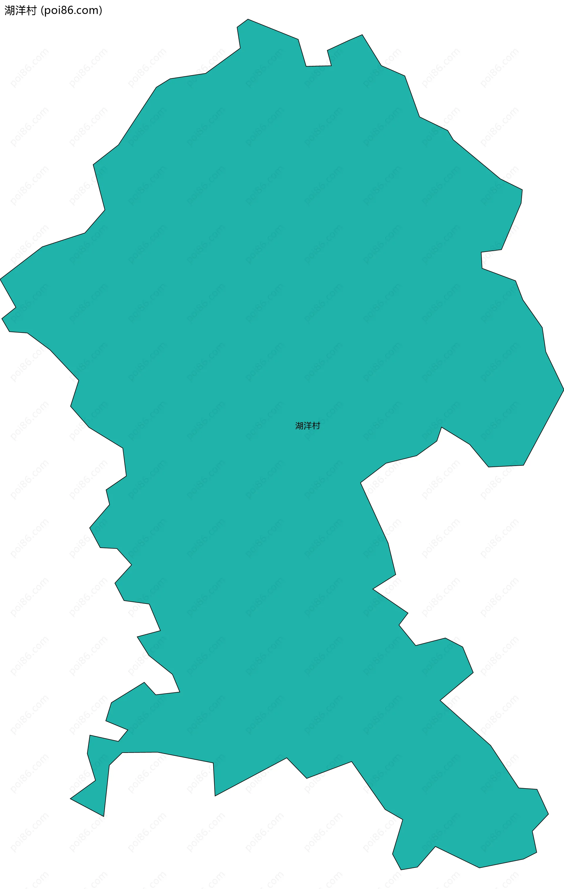 湖洋村边界地图