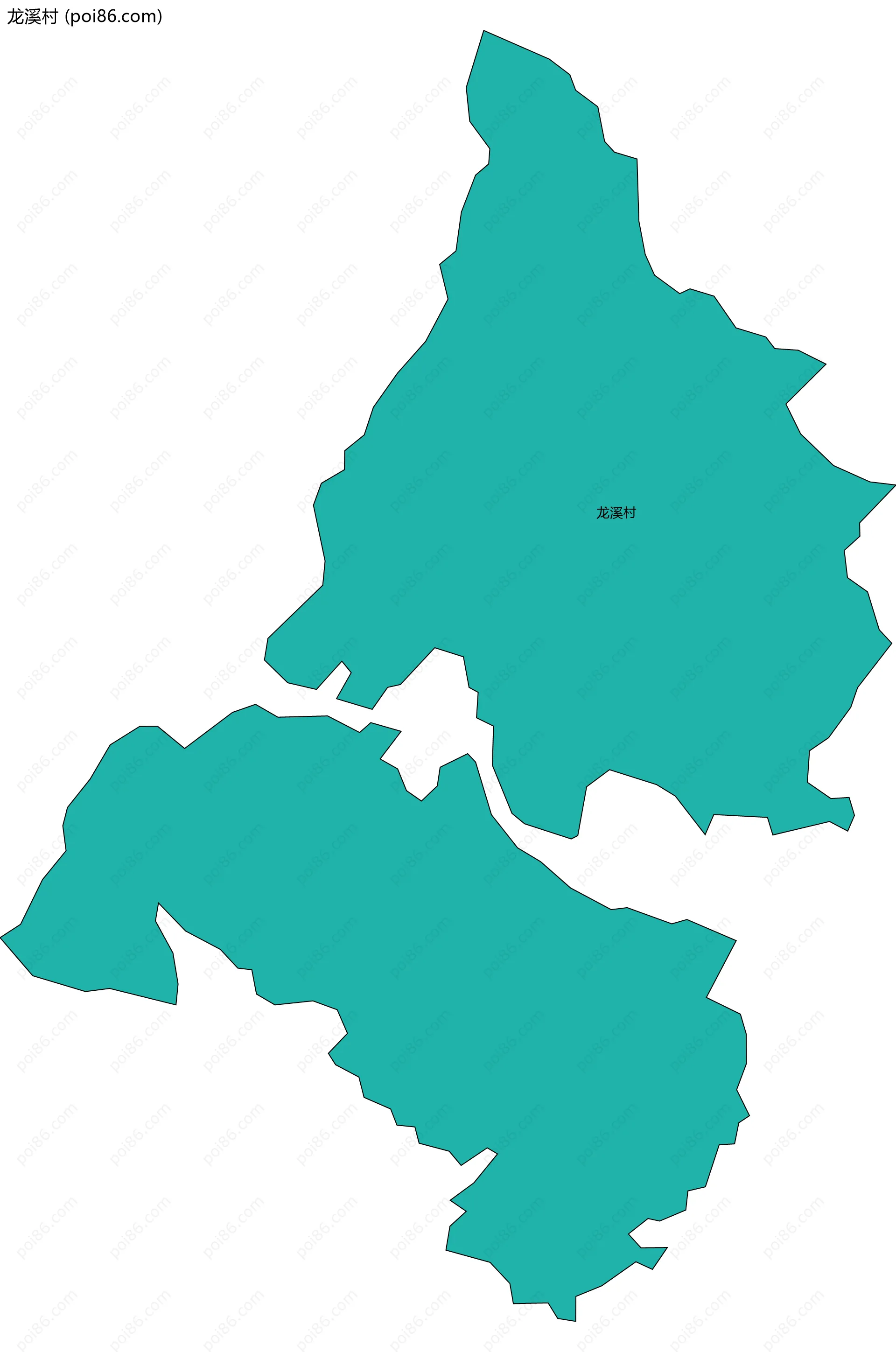 龙溪村边界地图