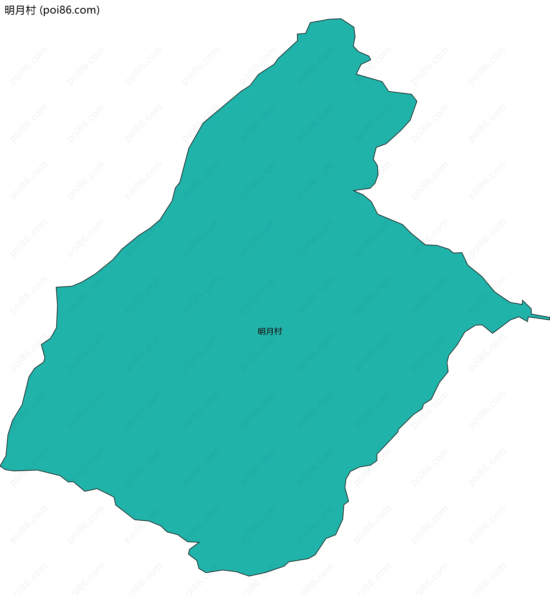 明月村边界地图