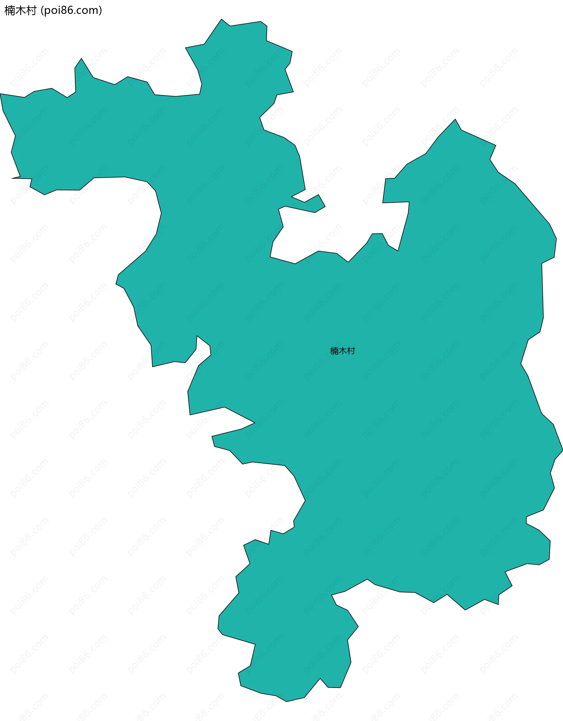 楠木村边界地图