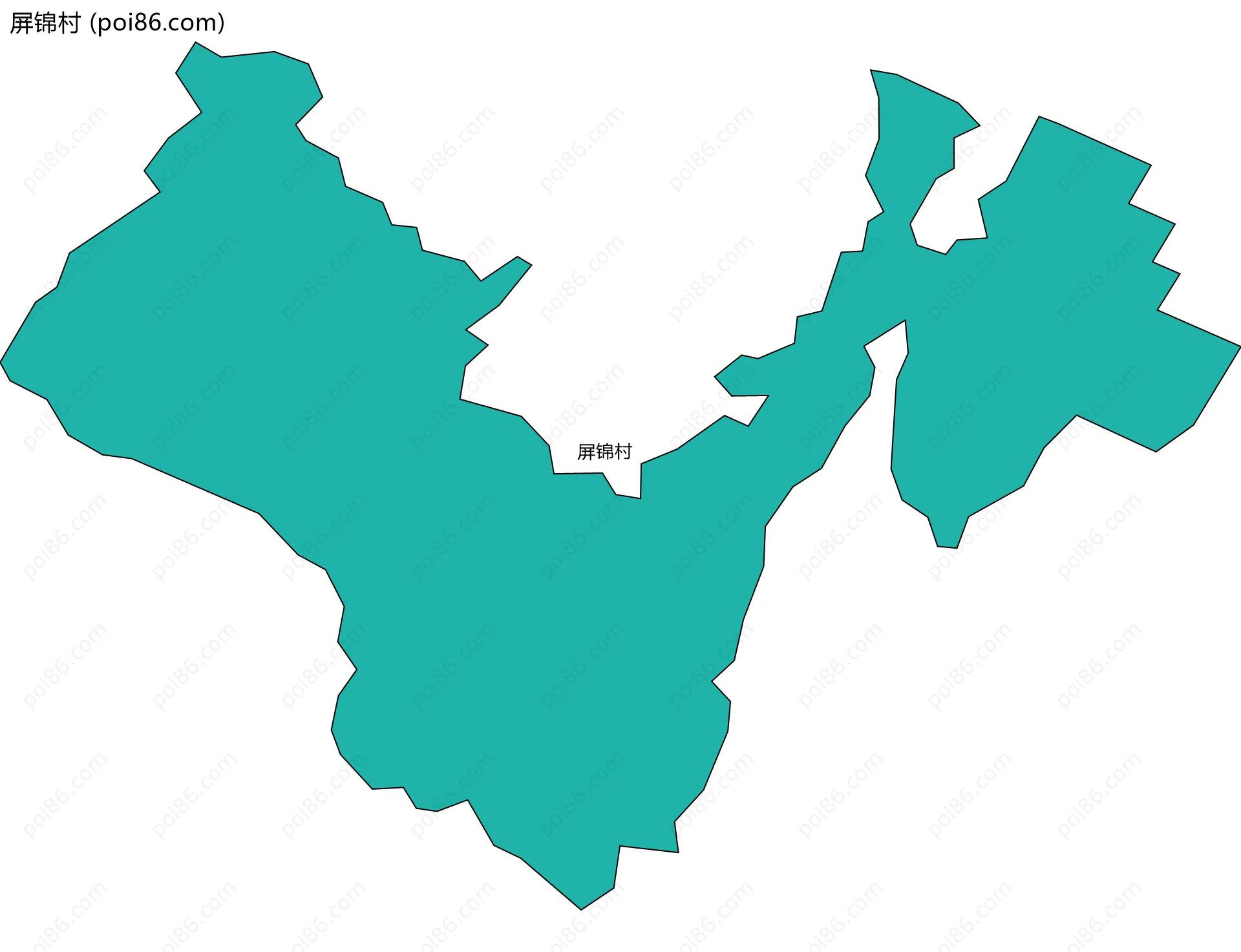 屏锦村边界地图