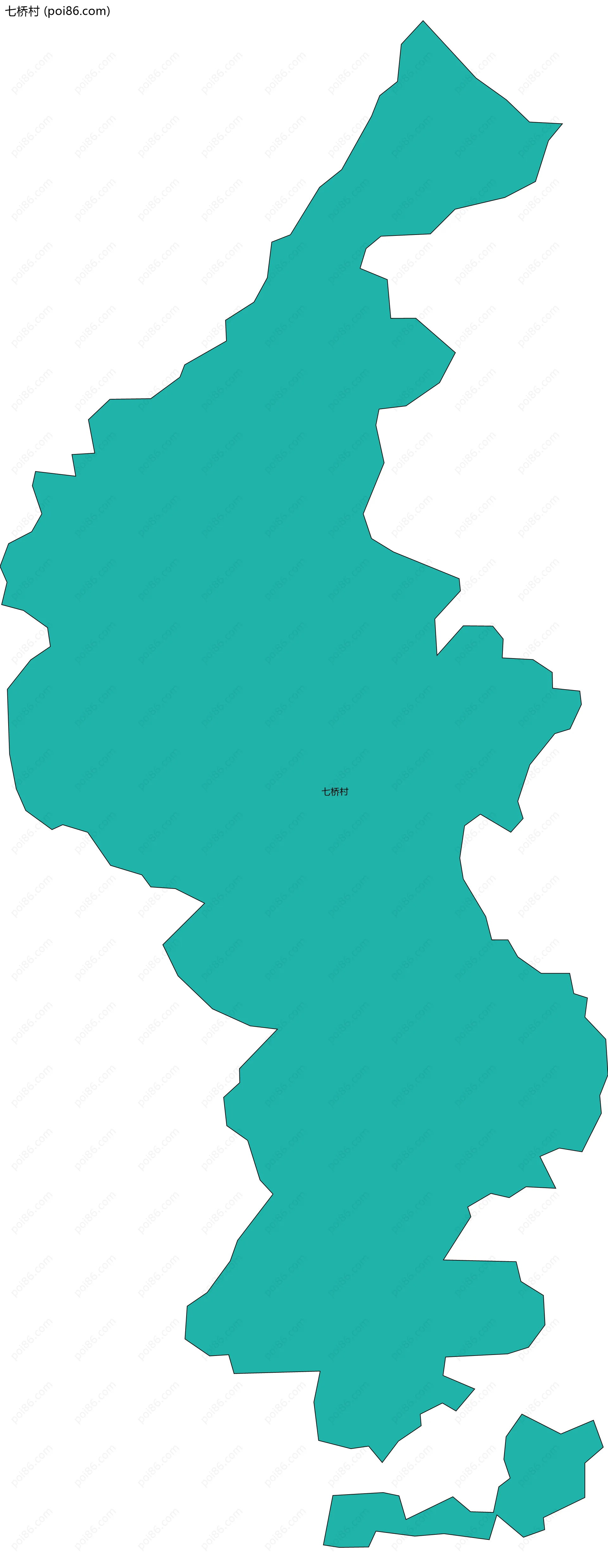 七桥村边界地图