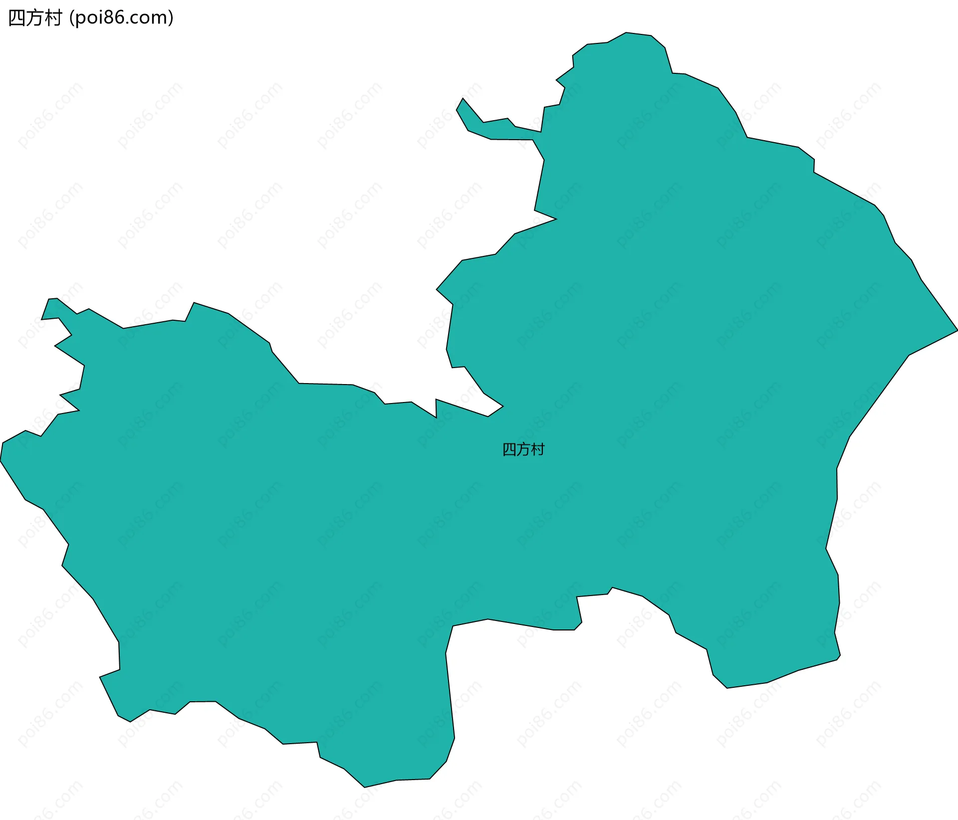 四方村边界地图