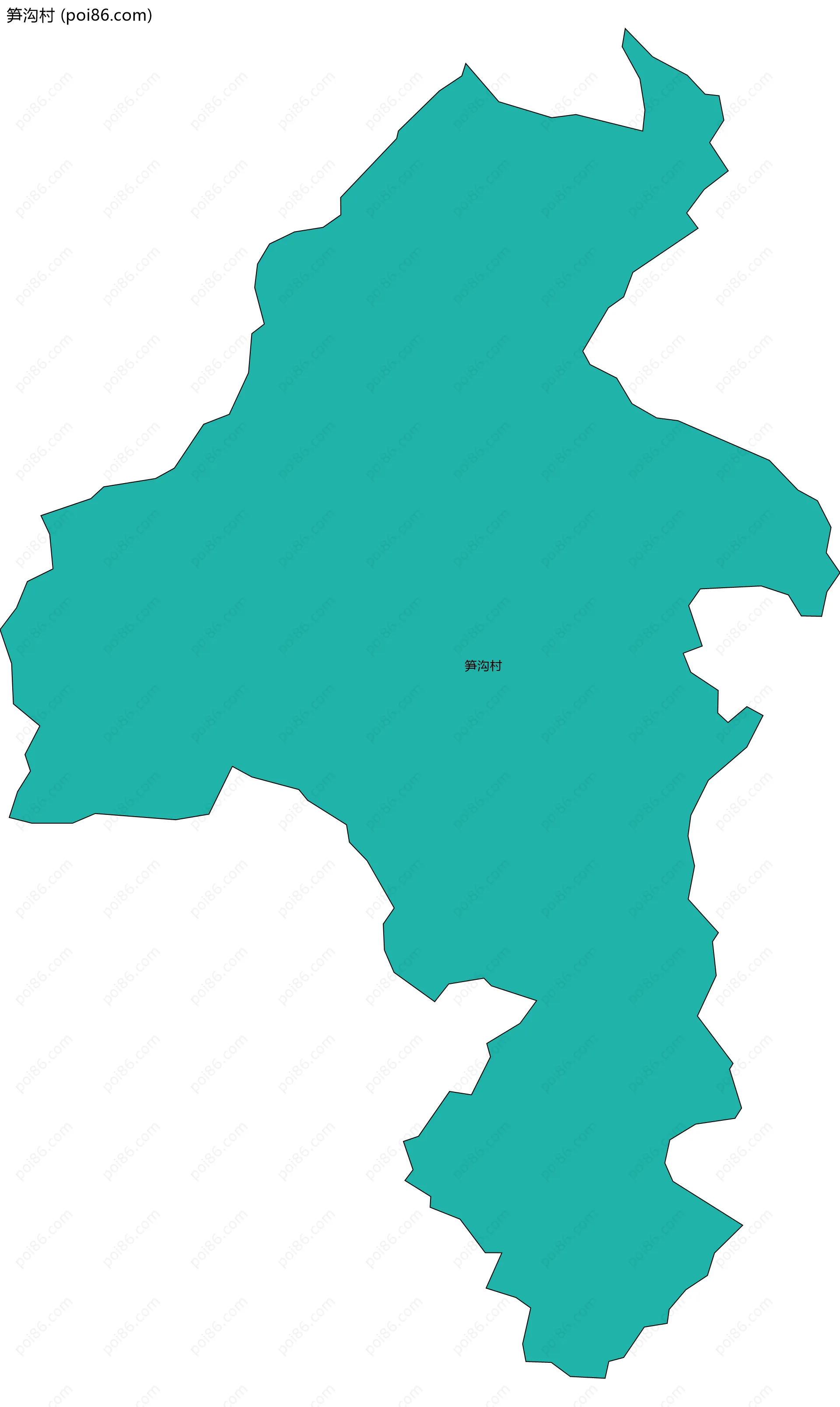 笋沟村边界地图