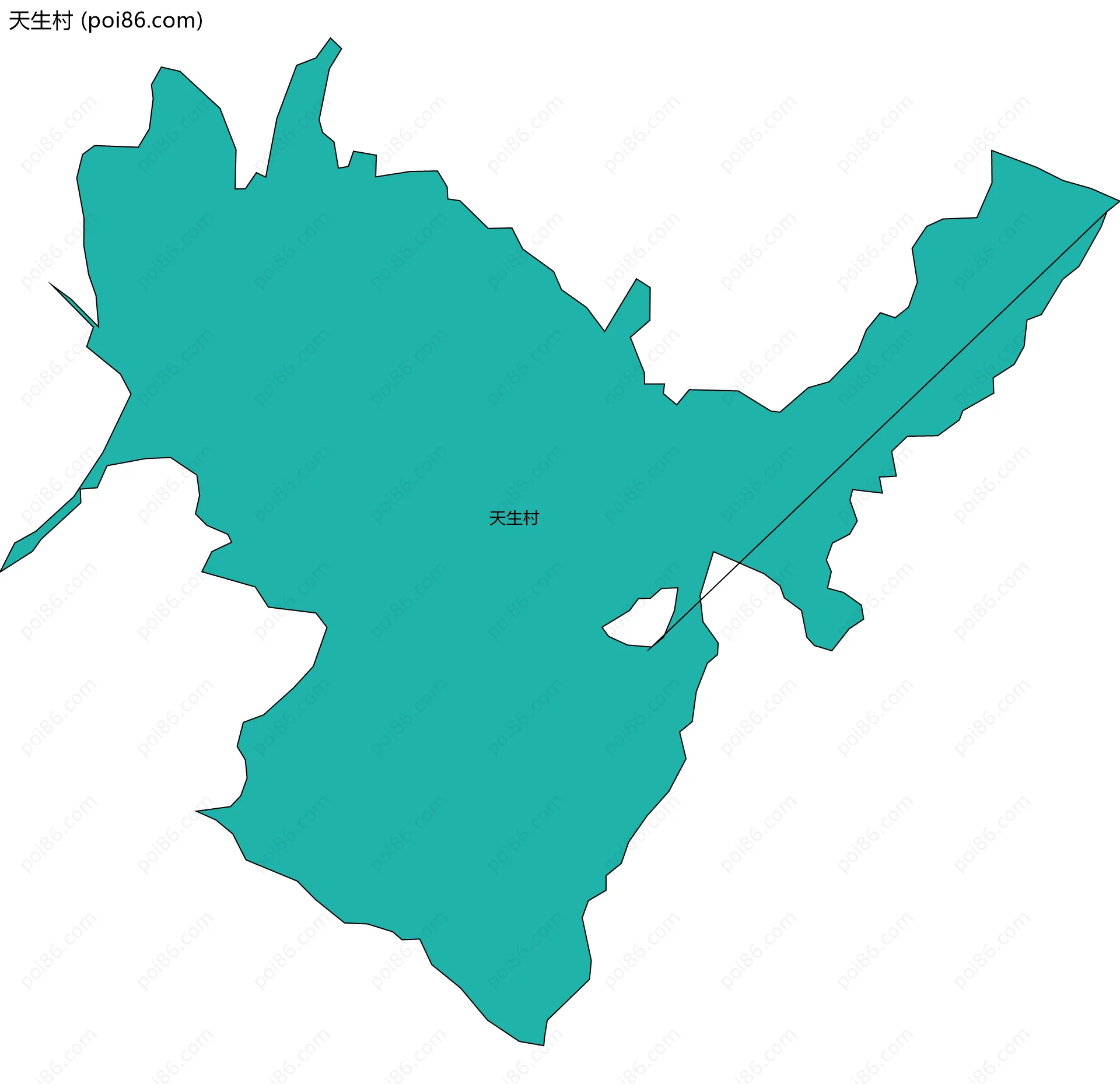 天生村边界地图