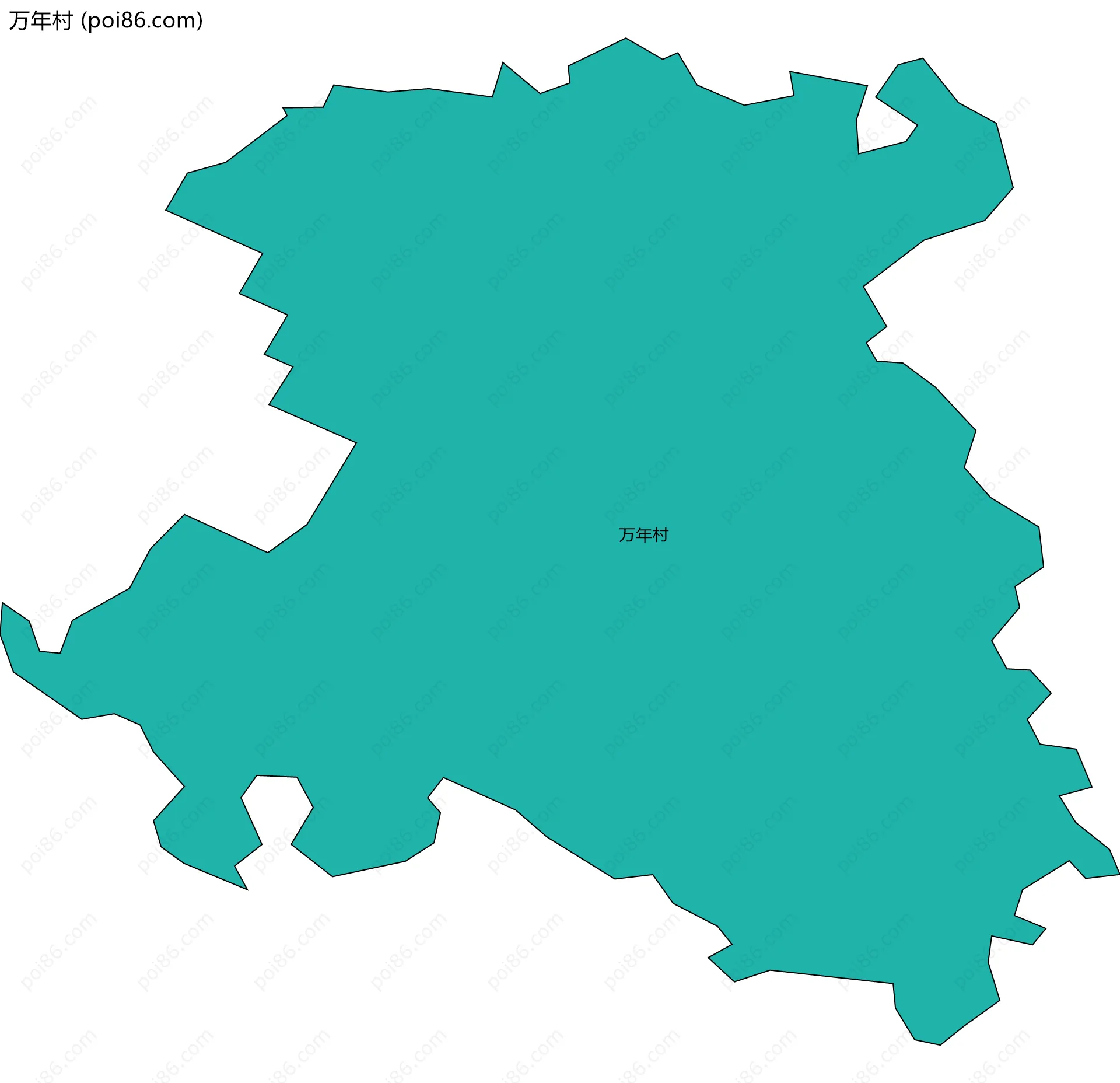 万年村边界地图