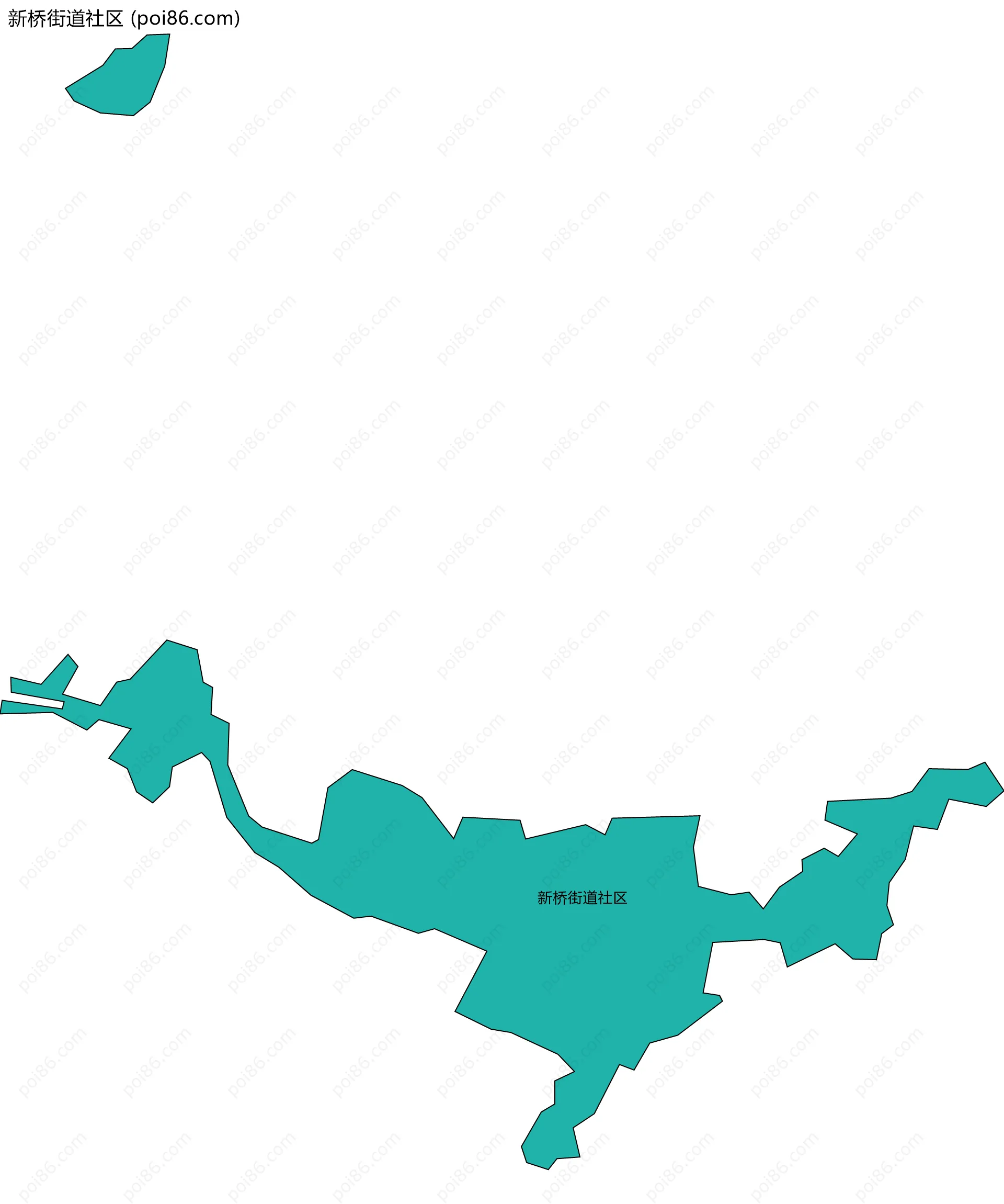新桥街道社区边界地图