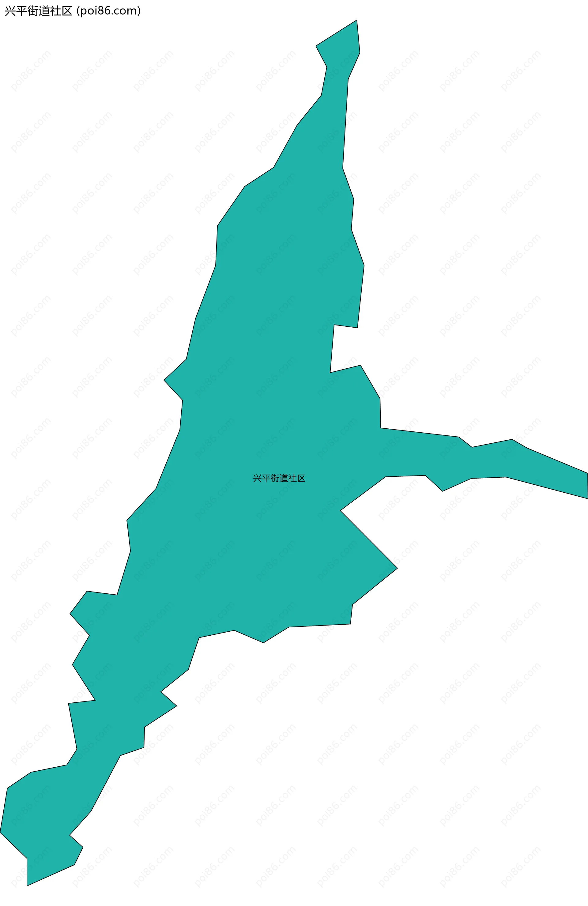 兴平街道社区边界地图