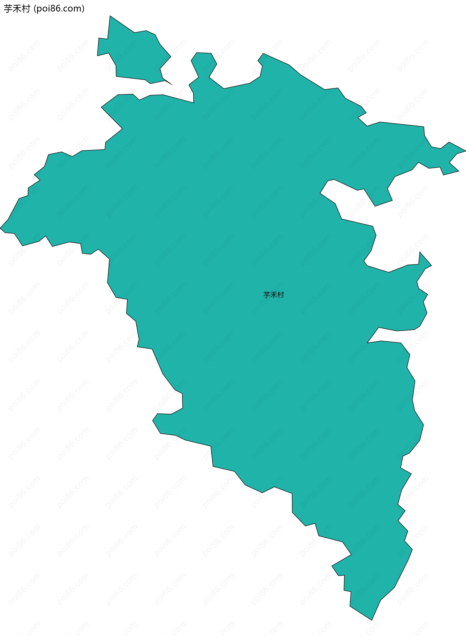 芋禾村边界地图