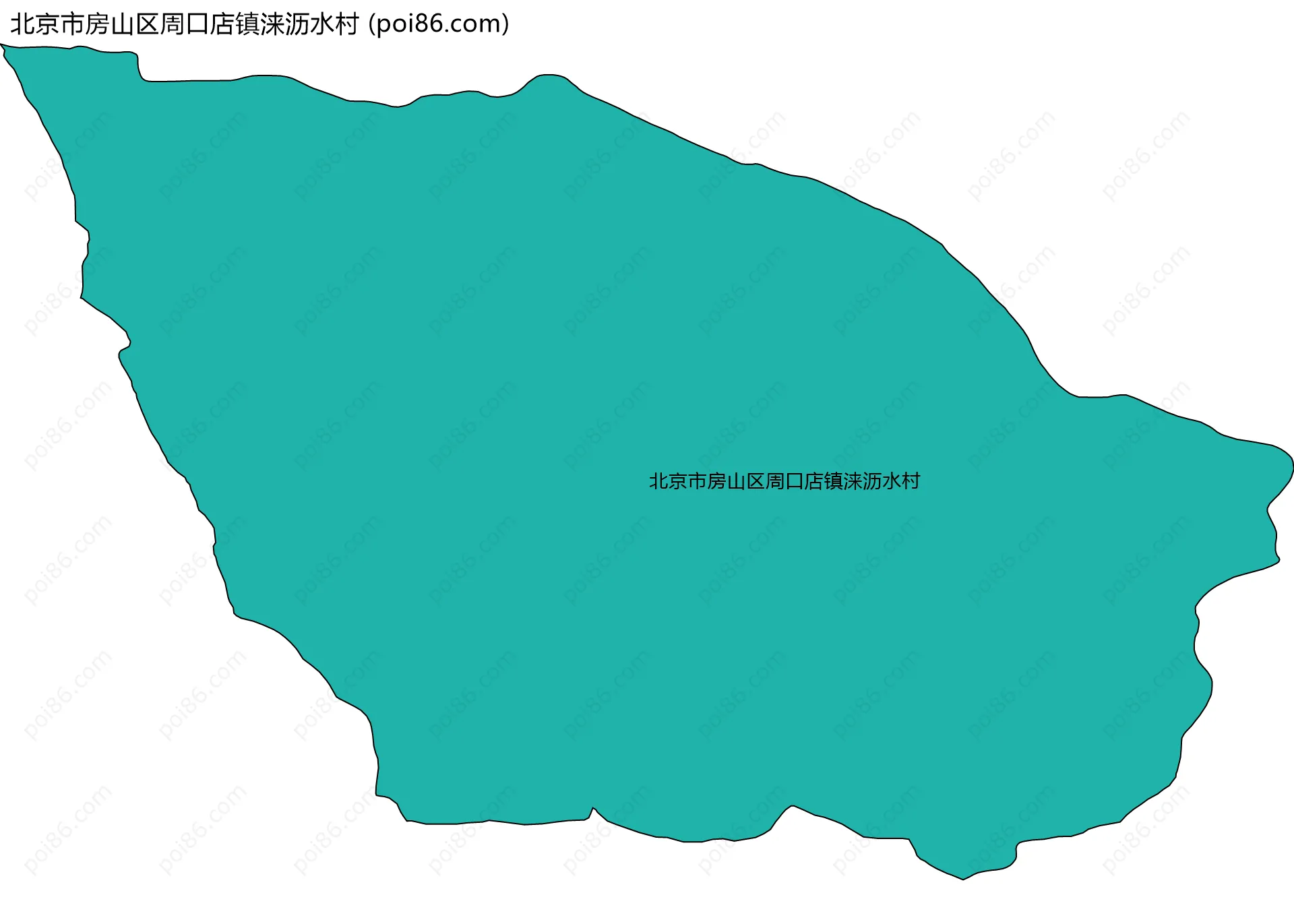 北京市房山区周口店镇涞沥水村边界地图