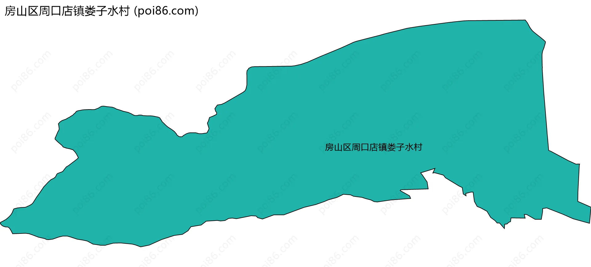 房山区周口店镇娄子水村边界地图