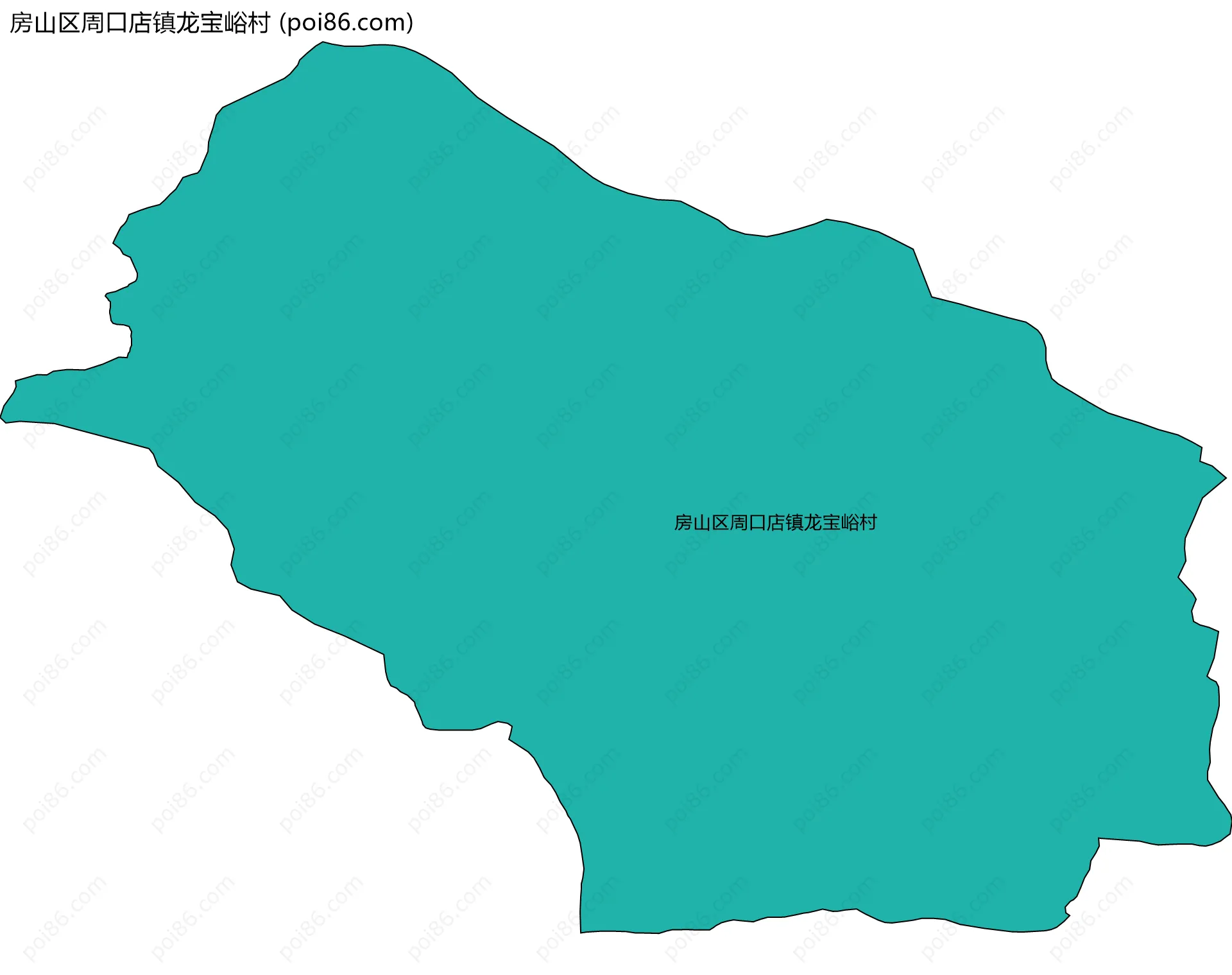 房山区周口店镇龙宝峪村边界地图