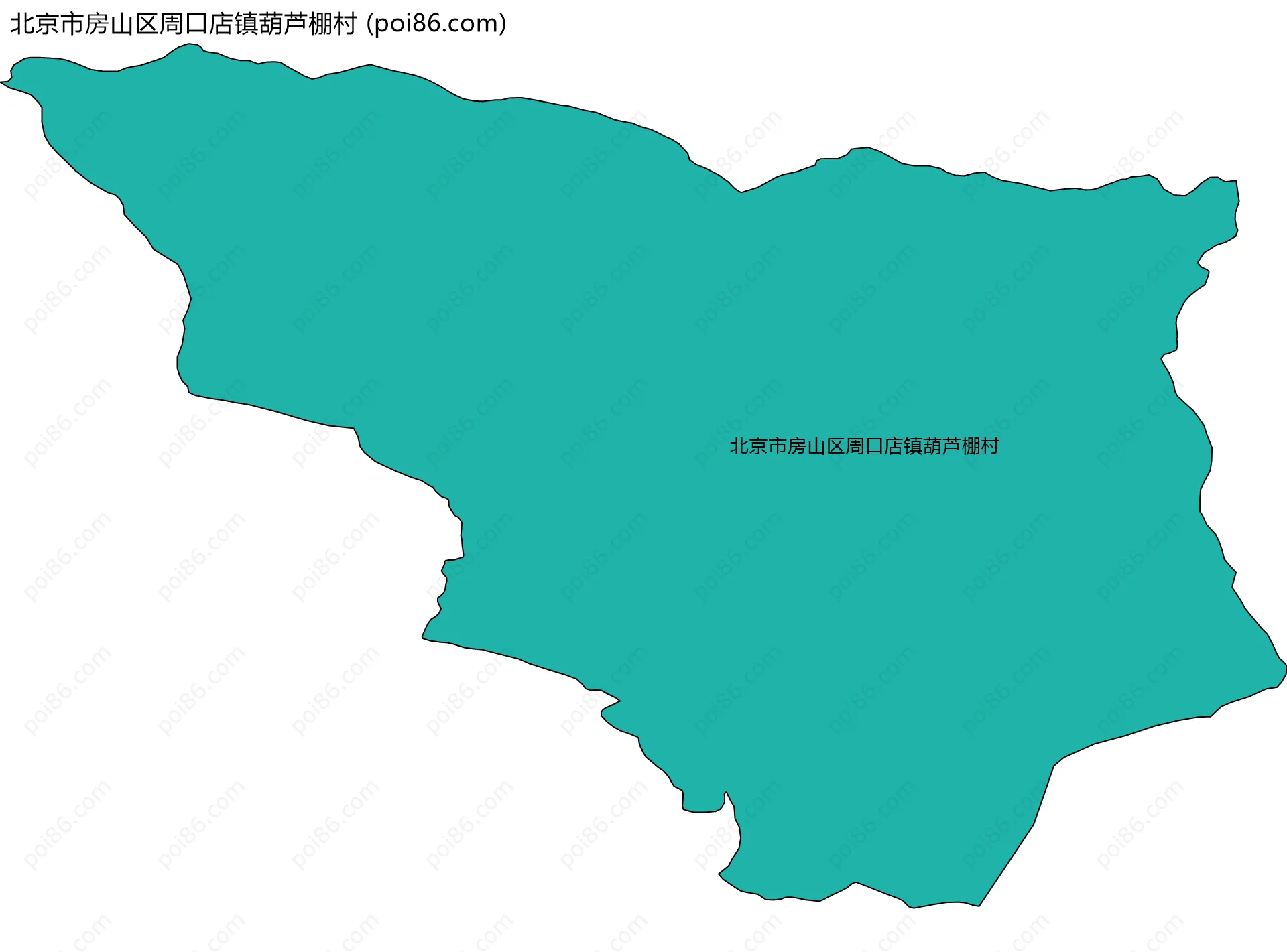 北京市房山区周口店镇葫芦棚村边界地图